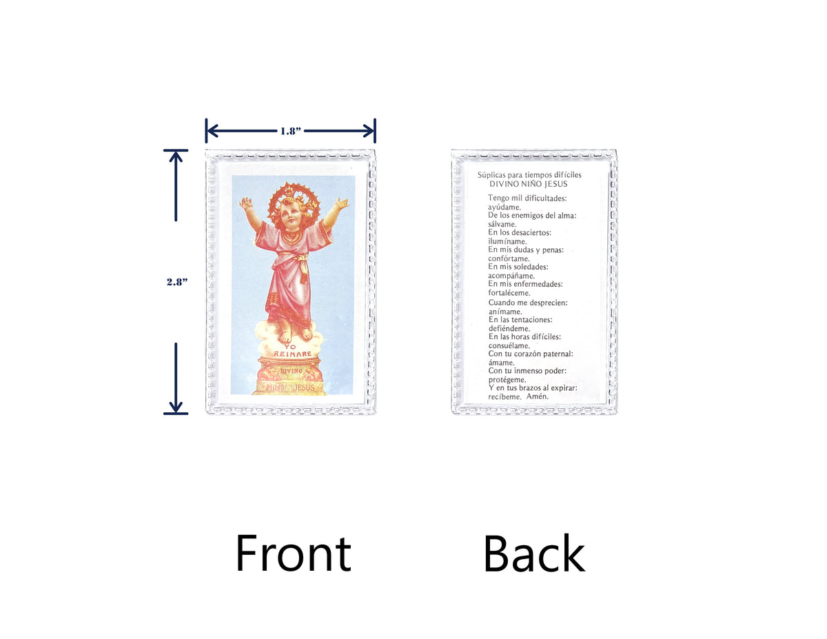 Estampas Católicas Plastificadas en Español – Laminated Prayer Holy Cards, 3.5" x 2"