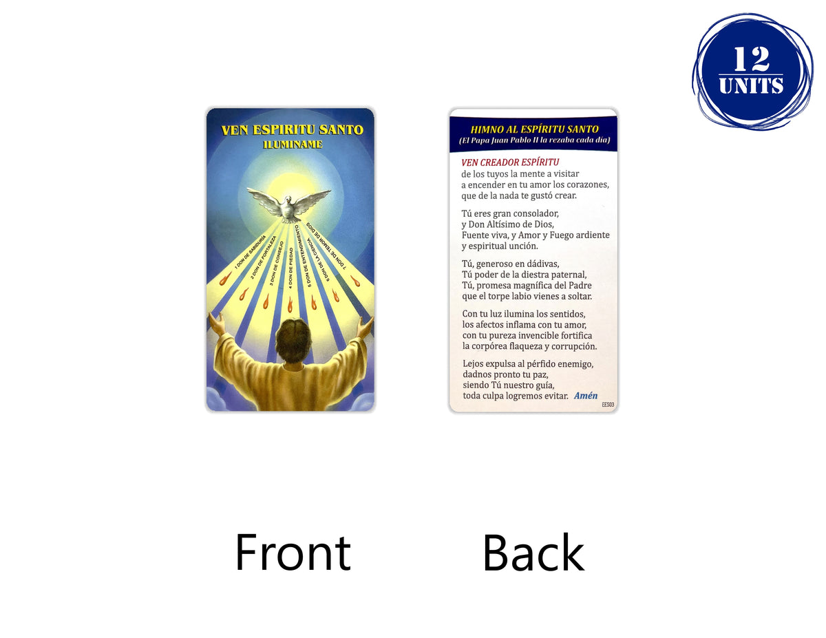 Estampas Católicas en Español – Prayer Holy Cards in Spanish, 3.5" x 2"
