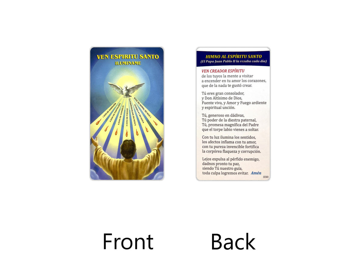 Estampas Católicas en Español – Prayer Holy Cards in Spanish, 3.5" x 2"