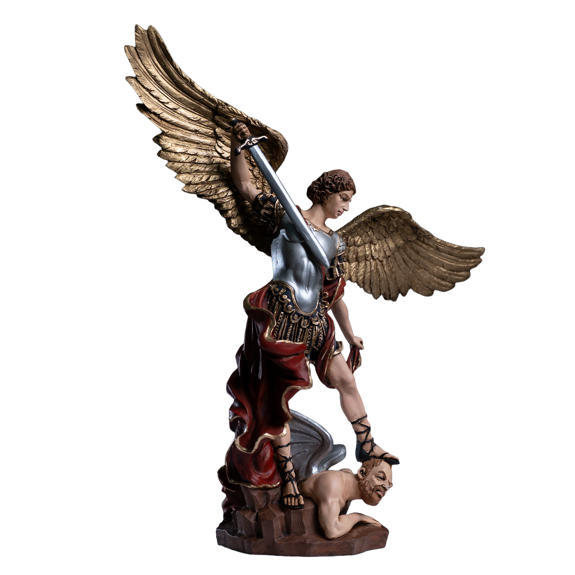The Faith Gift Shop Saint Michael The Archangel statue - Hand Painted in Italy - Our Tuscany Collection - Estatua de San Miguel Arcangel