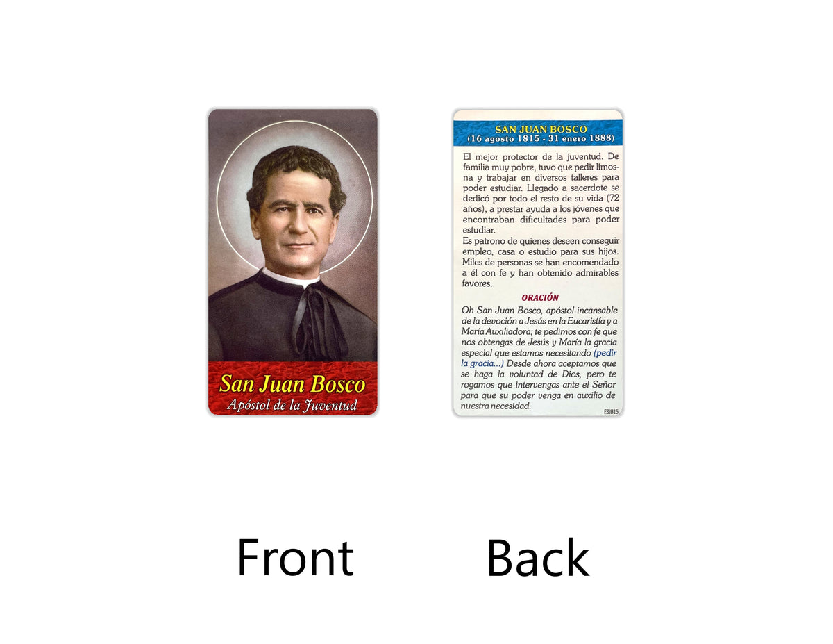 Estampas Católicas en Español – Prayer Holy Cards in Spanish, 3.5" x 2"