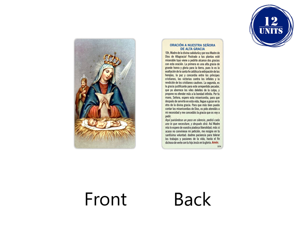 Estampas Católicas en Español – Prayer Holy Cards in Spanish, 3.5" x 2"