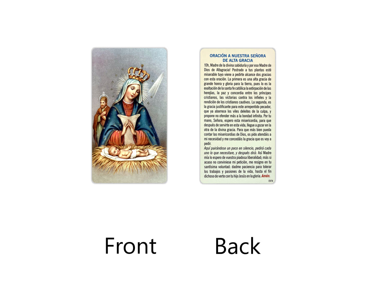 Estampas Católicas en Español – Prayer Holy Cards in Spanish, 3.5" x 2"
