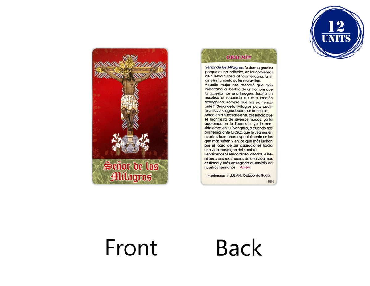 Estampas Católicas en Español – Prayer Holy Cards in Spanish, 3.5" x 2"
