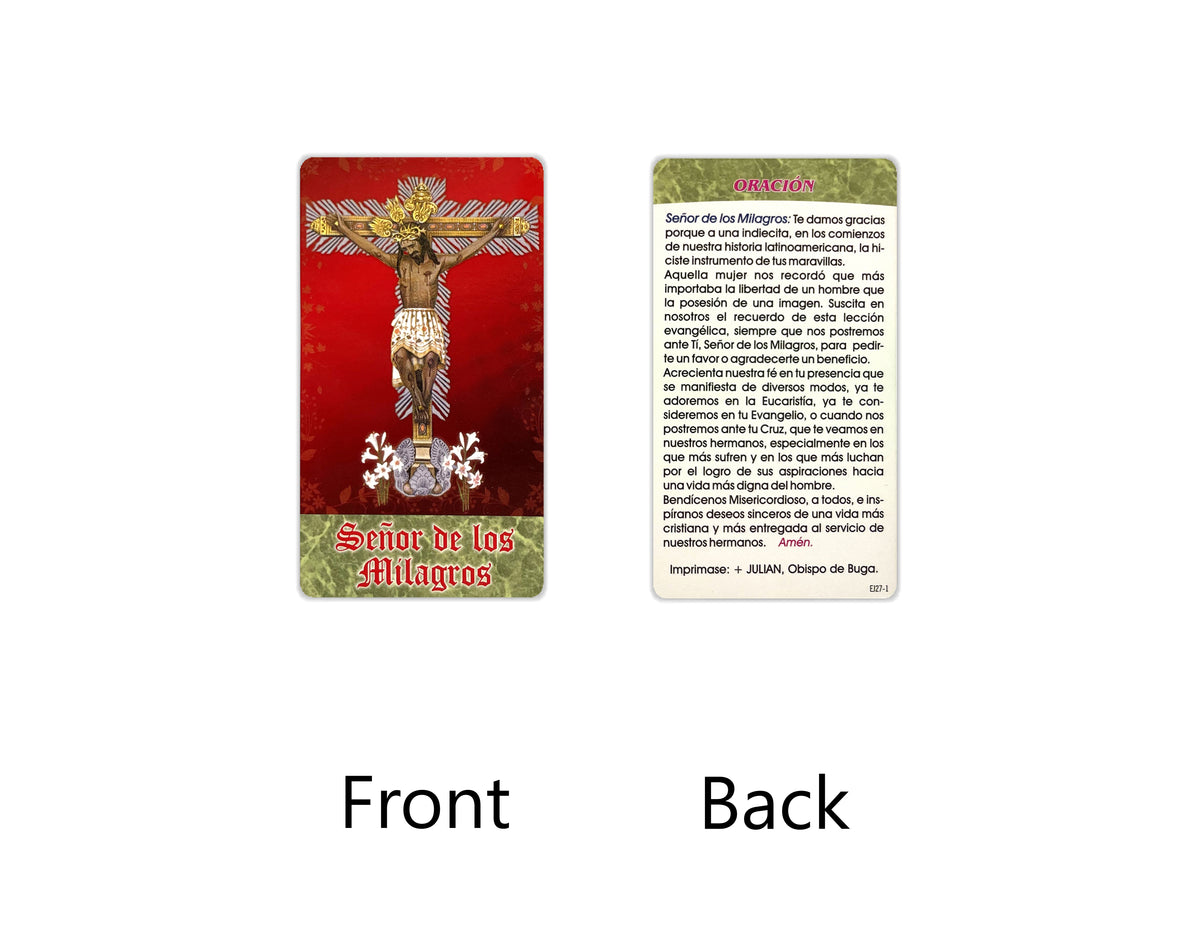 Estampas Católicas en Español – Prayer Holy Cards in Spanish, 3.5" x 2"