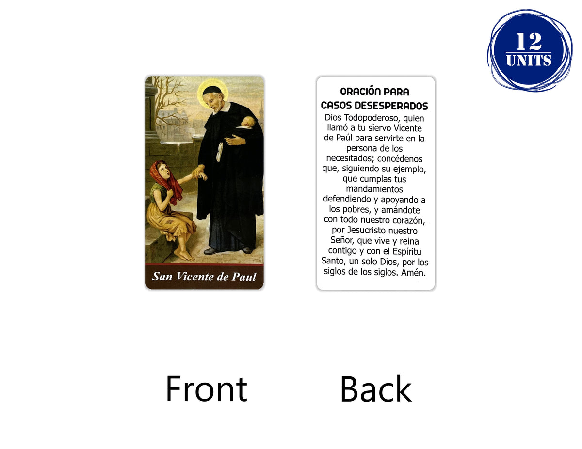 Estampas Católicas en Español – Prayer Holy Cards in Spanish, 3.5" x 2"