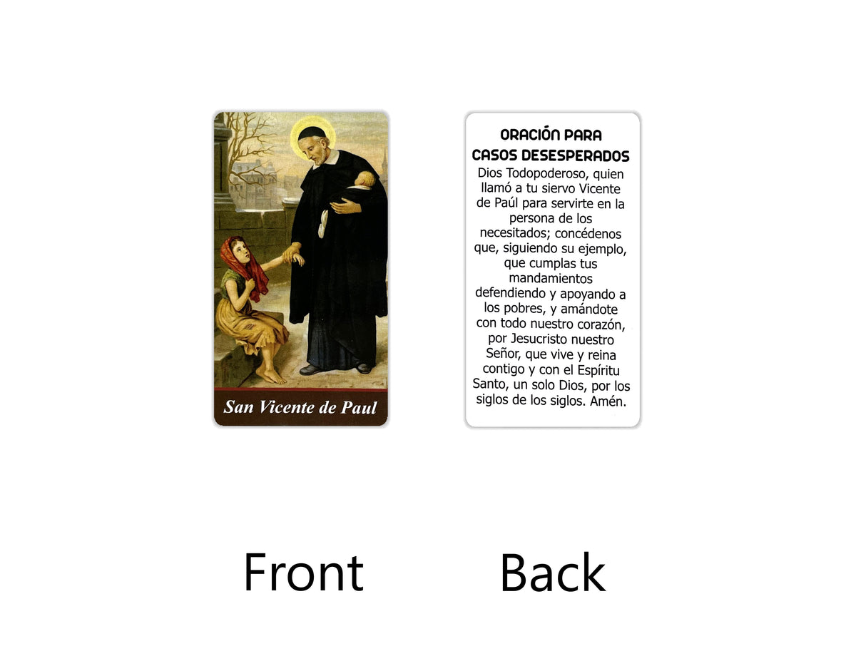 Estampas Católicas en Español – Prayer Holy Cards in Spanish, 3.5" x 2"