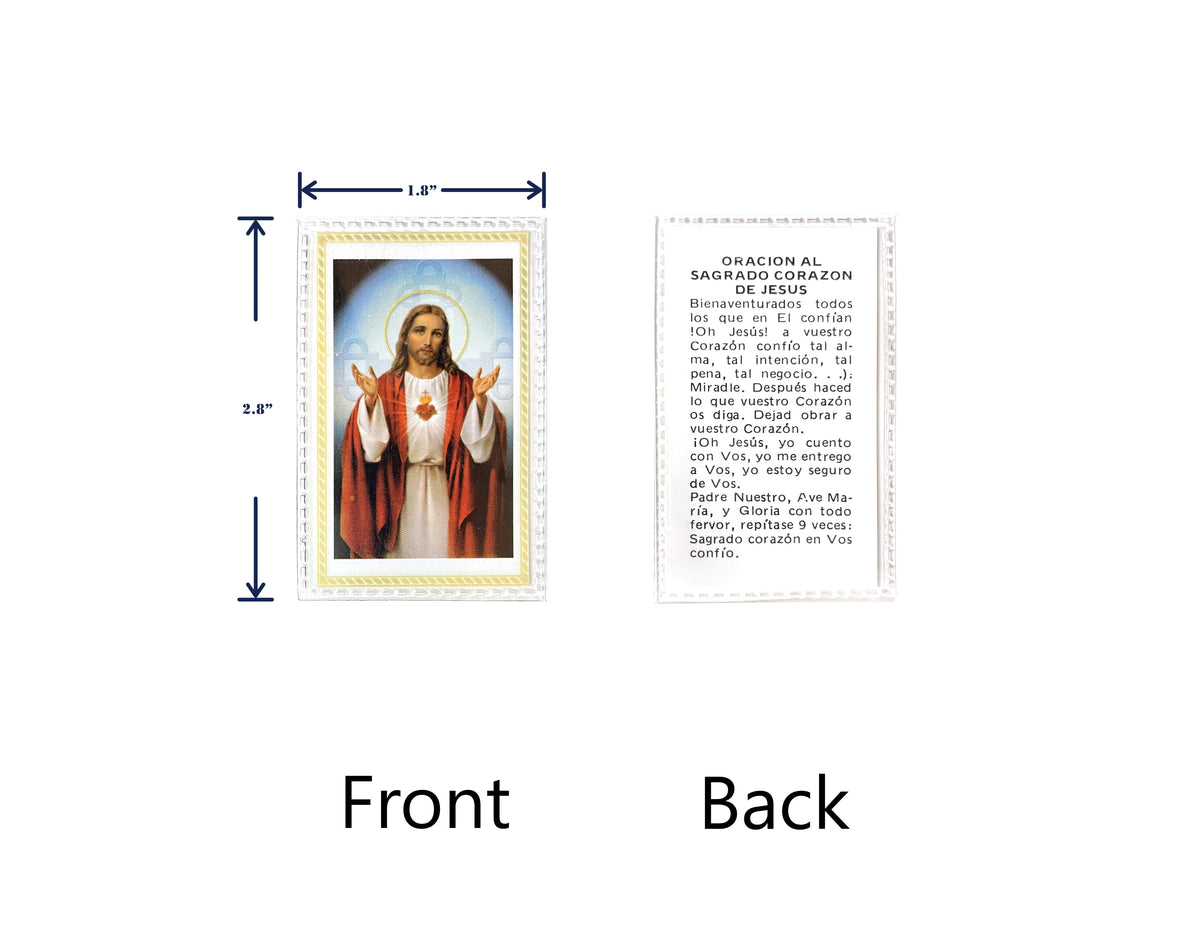 Estampas Católicas Plastificadas en Español – Laminated Prayer Holy Cards, 3.5" x 2"