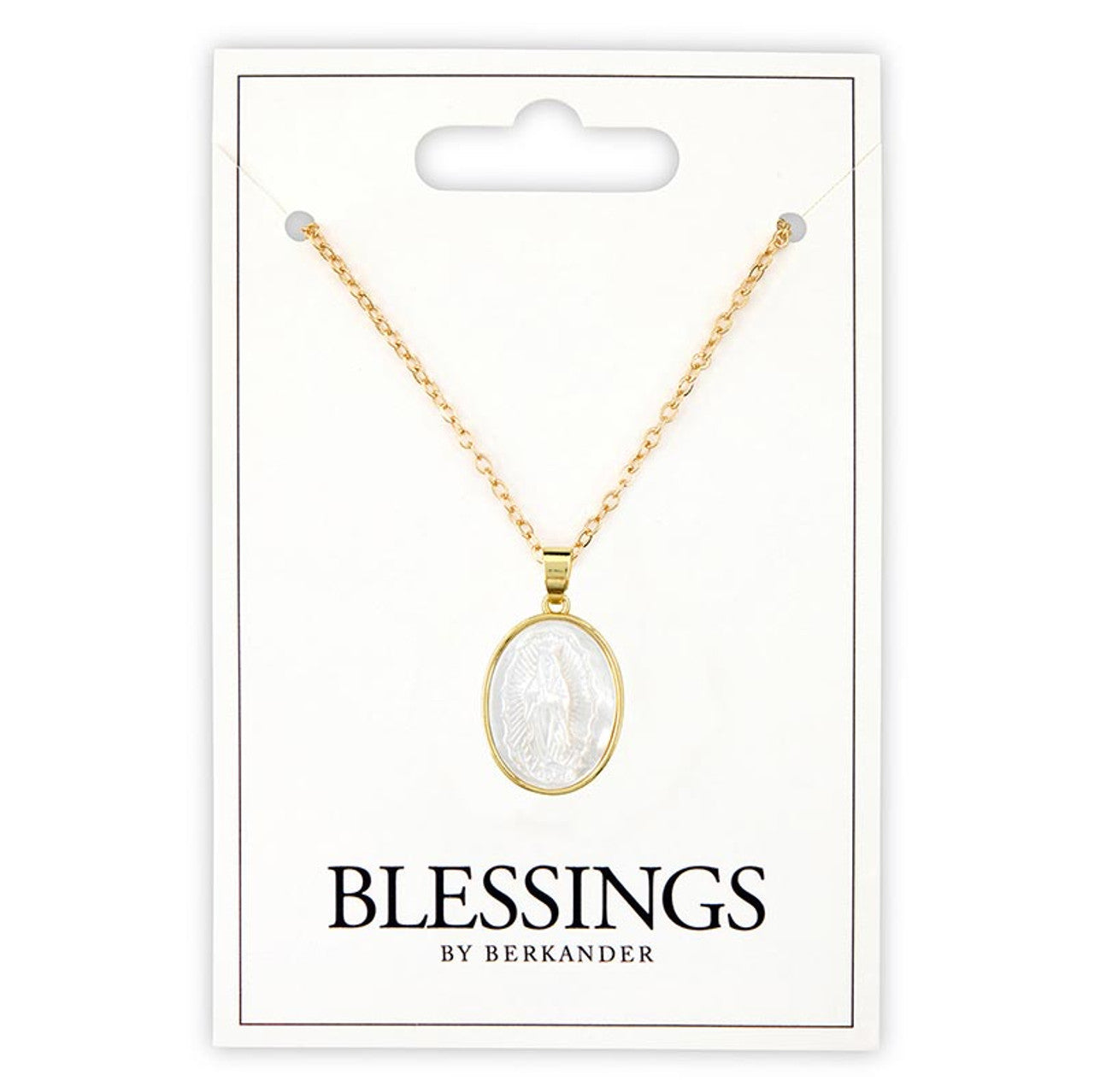Oval Shaped Our Lady of Guadalupe Pendant Necklace