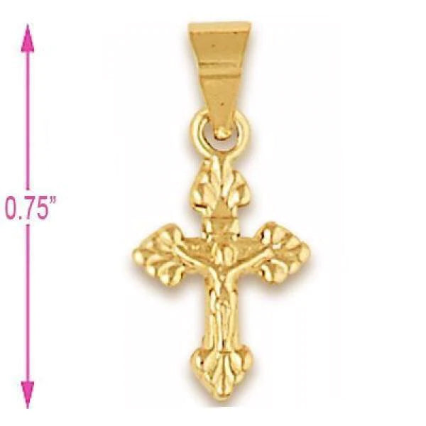 0.75" Gold Filled Cross With 16" Chain Included