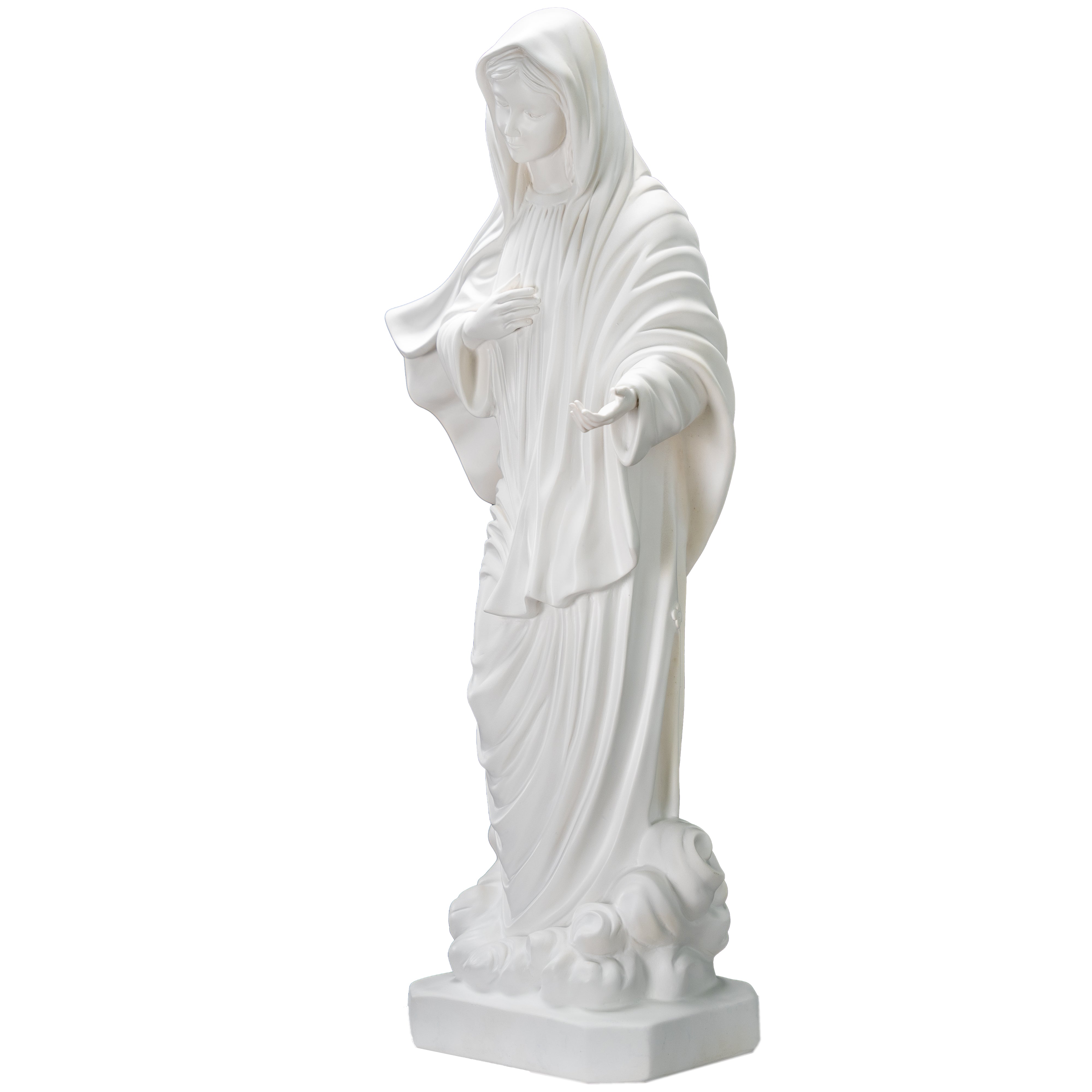 Our Lady of Medjugorje All White 31" - Made in Italy - Our Tuscany Collection - Virgen de Medjugorje Blanca