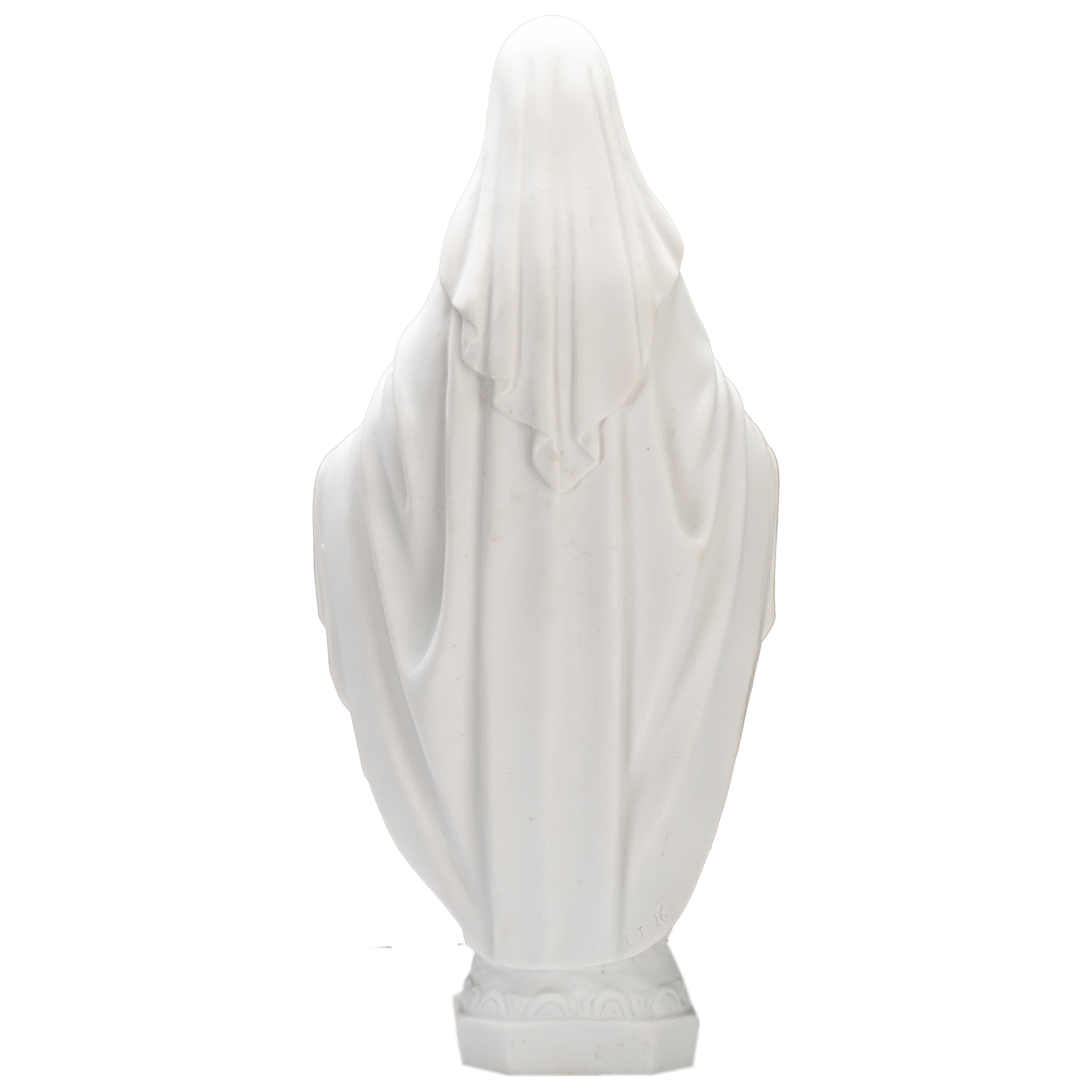 Lady of Grace - Miraculous Mary all White with hand painted eyes - Made in Italy - Our Tuscany Collection - Virgen La Milagrosa Blanca con ojos pintados a mano