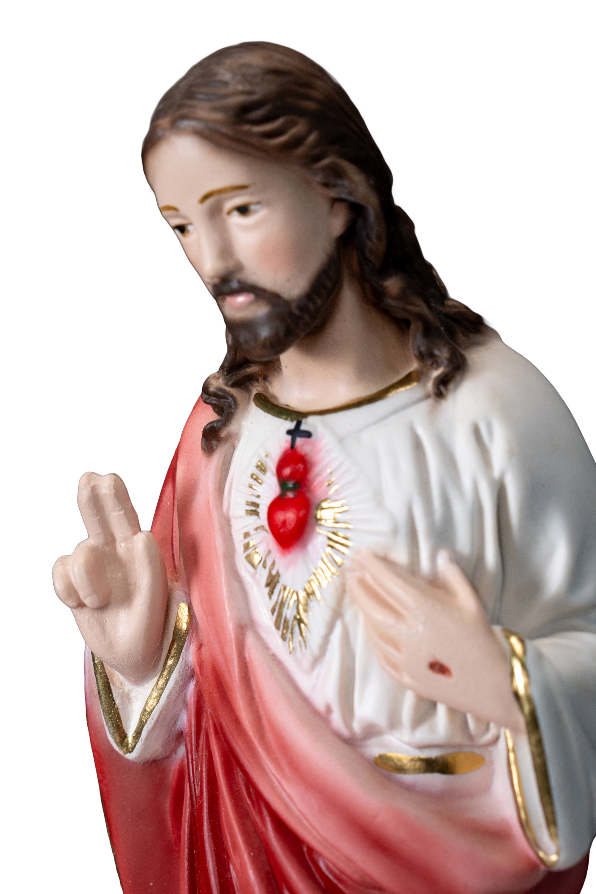 The Faith Gift Shop Sacred Heart of Jesus Blessing statue- Hand Painted in Italy - Our Tuscany Collection - Sagrado Corazón de Jesús Bendiciendo