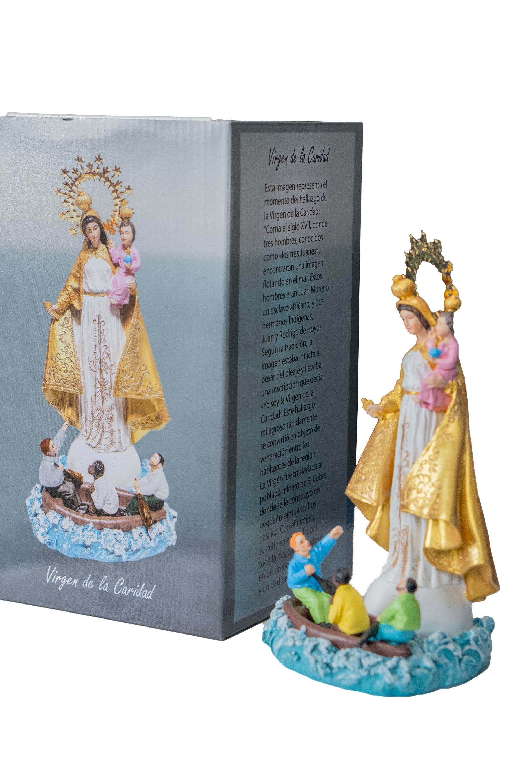 Religious statue of Virgin of Charity 8" height / Virgen de la Caridad del Cobre