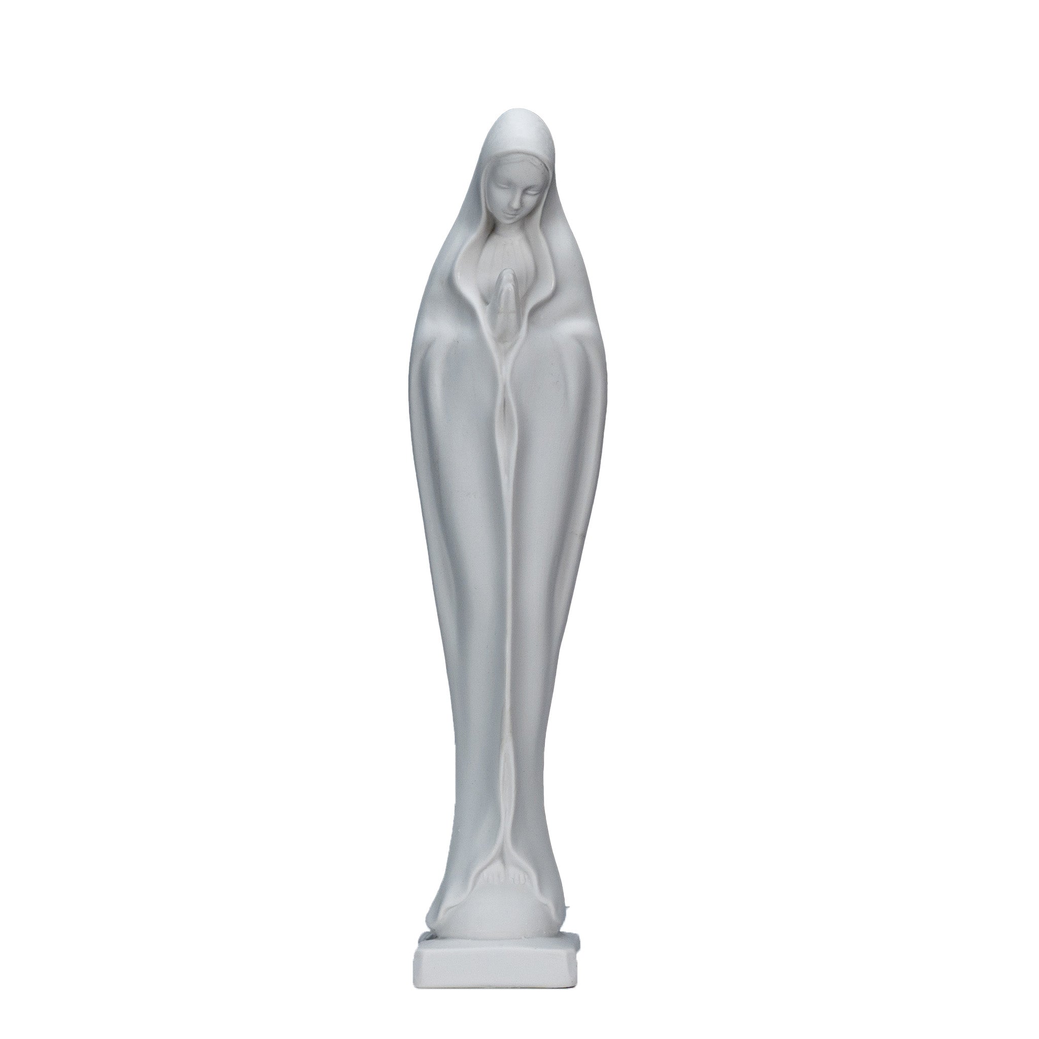 La Madonna in Prayer all White Statue by The Faith Gift Shop