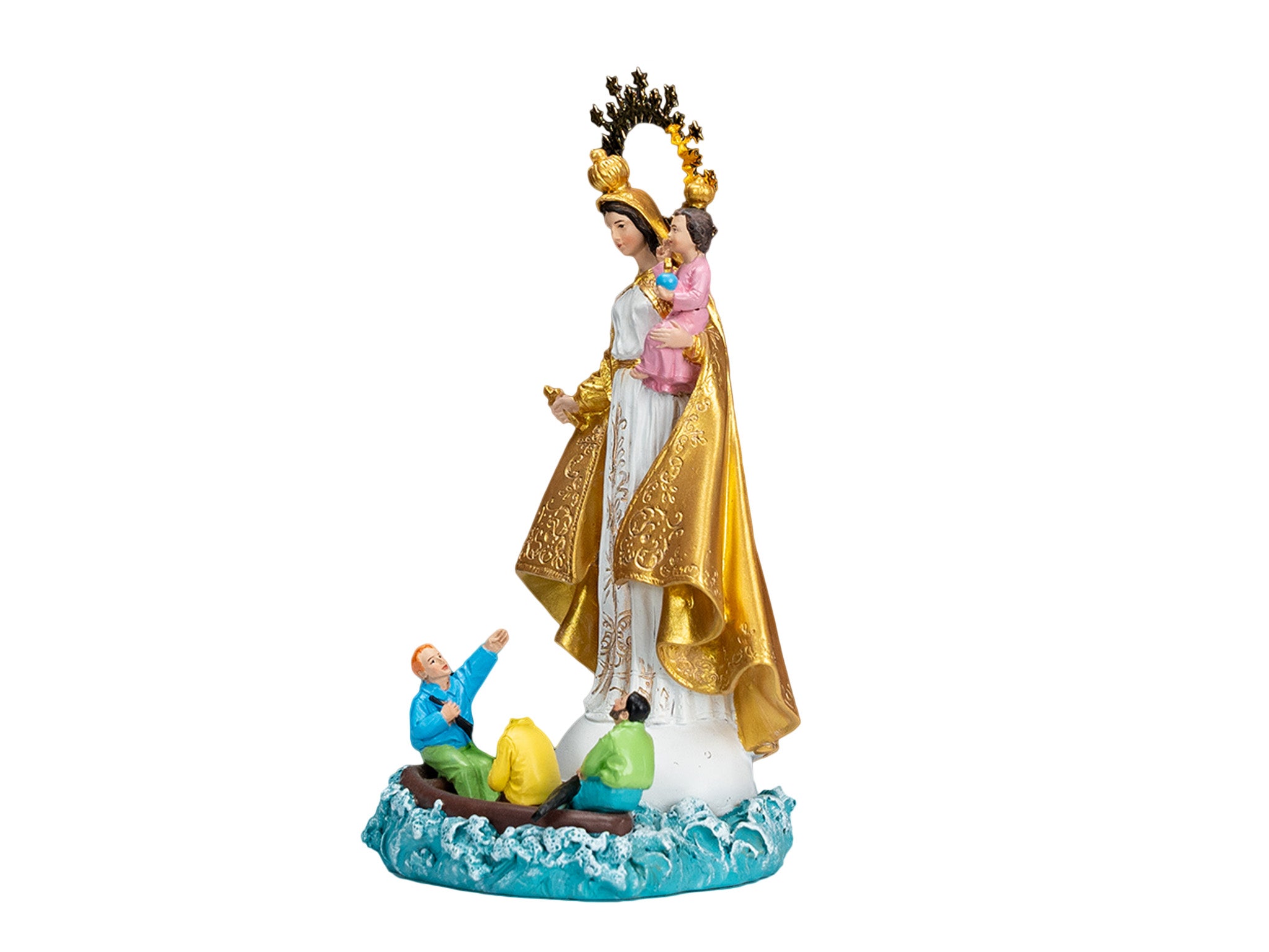 Religious statue of Virgin of Charity 8" height / Virgen de la Caridad del Cobre