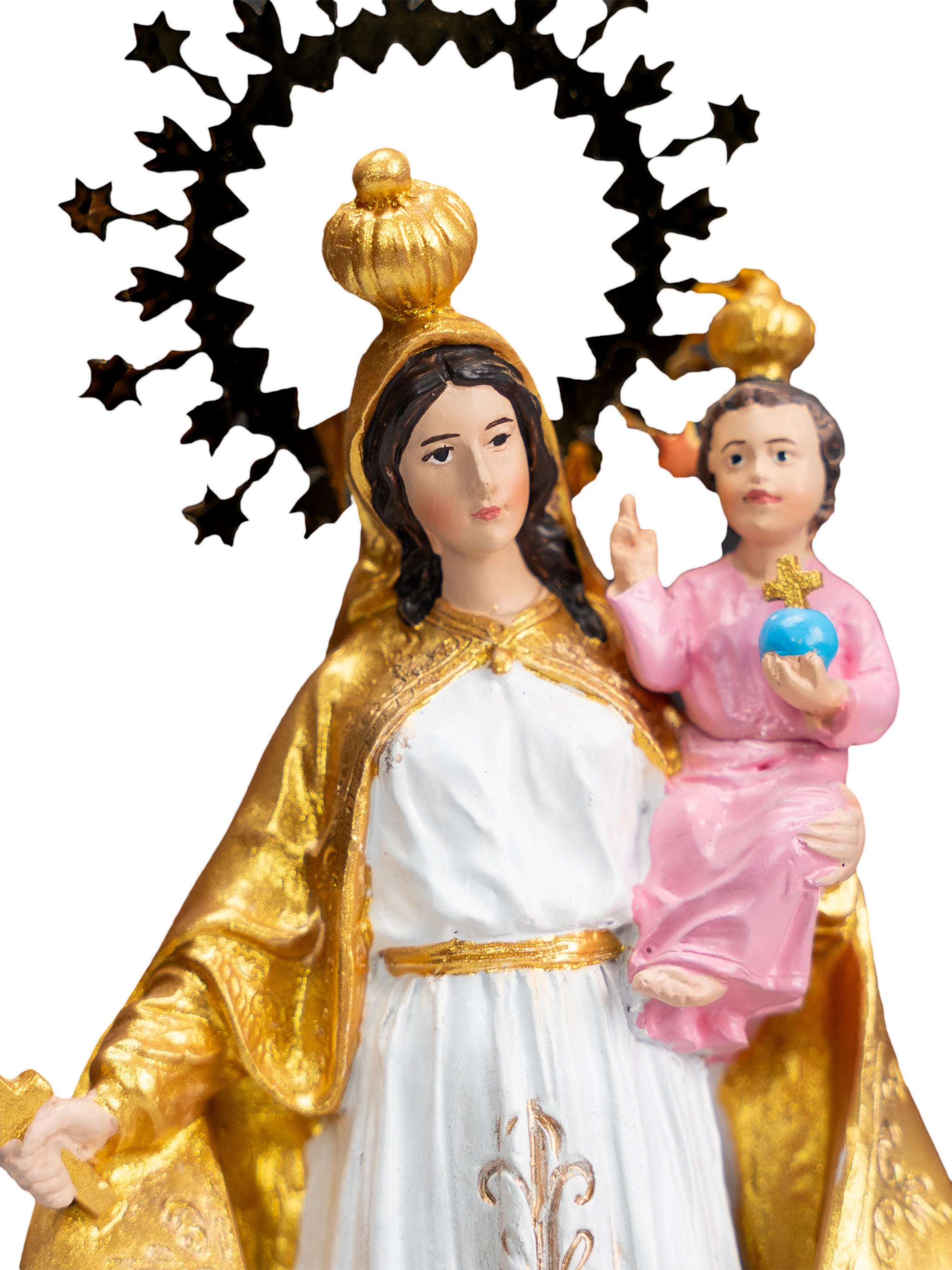 Religious statue of Virgin of Charity 8" height / Virgen de la Caridad del Cobre
