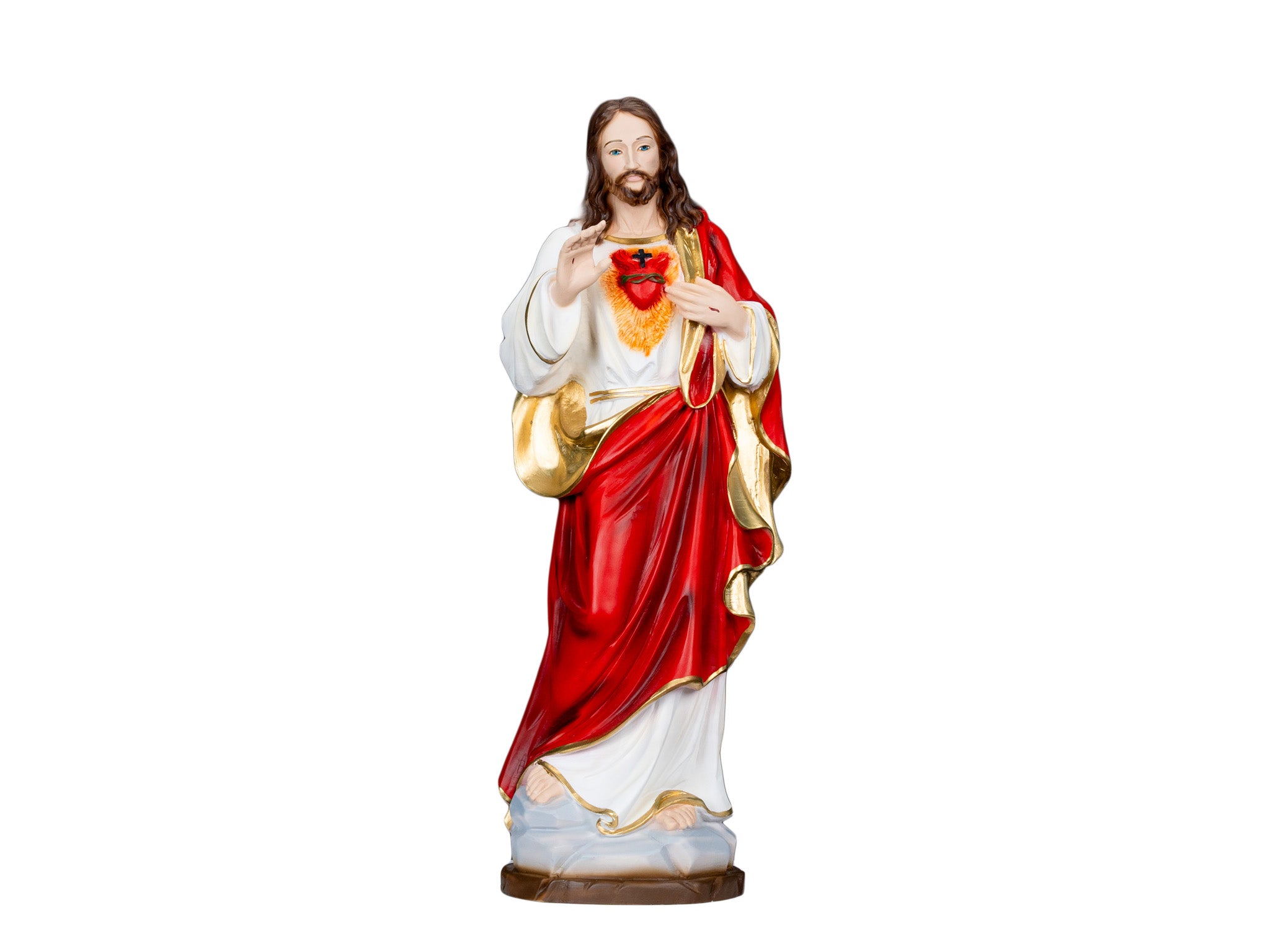 The Faith Gift Shop Sacred Heart of Jesus Blessing statue- Hand Painted in Italy - Our Tuscany Collection - Sagrado Corazón de Jesús Bendiciendo