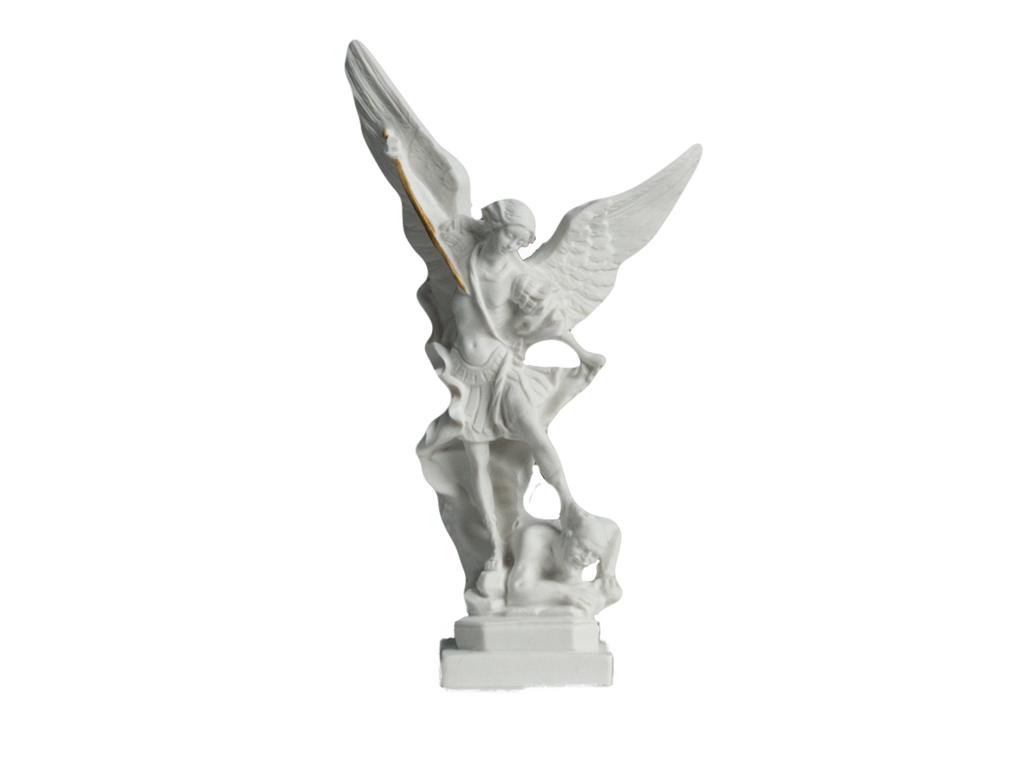 Saint Michael The Archangel White Statue / San Miguel en Blanco