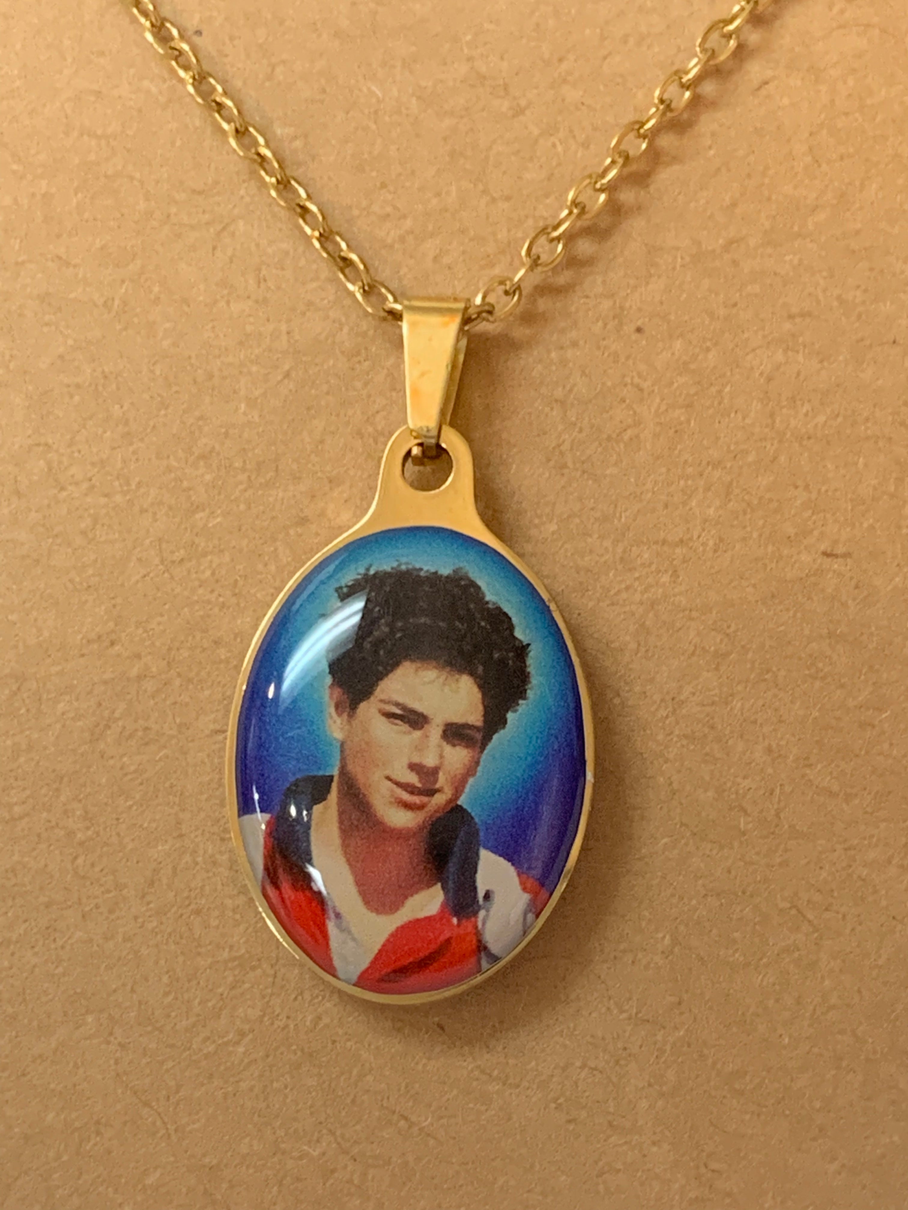 Stainles Steel Carlo Acutis medal with chain