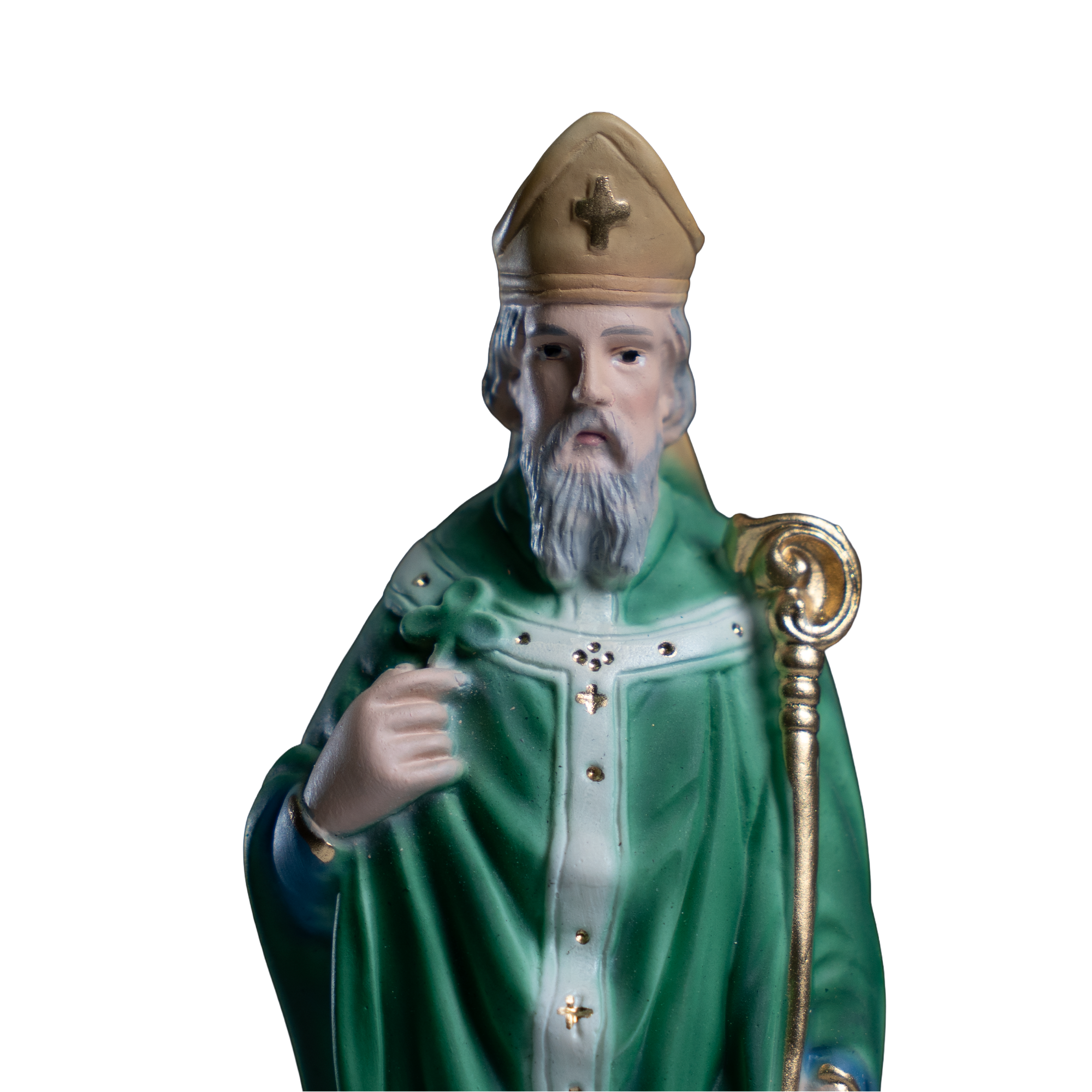 The Faith Gift Shop Saint Patrick statue - Hand Painted in Italy - Our Tuscany Collection -Estatua de San Patricio