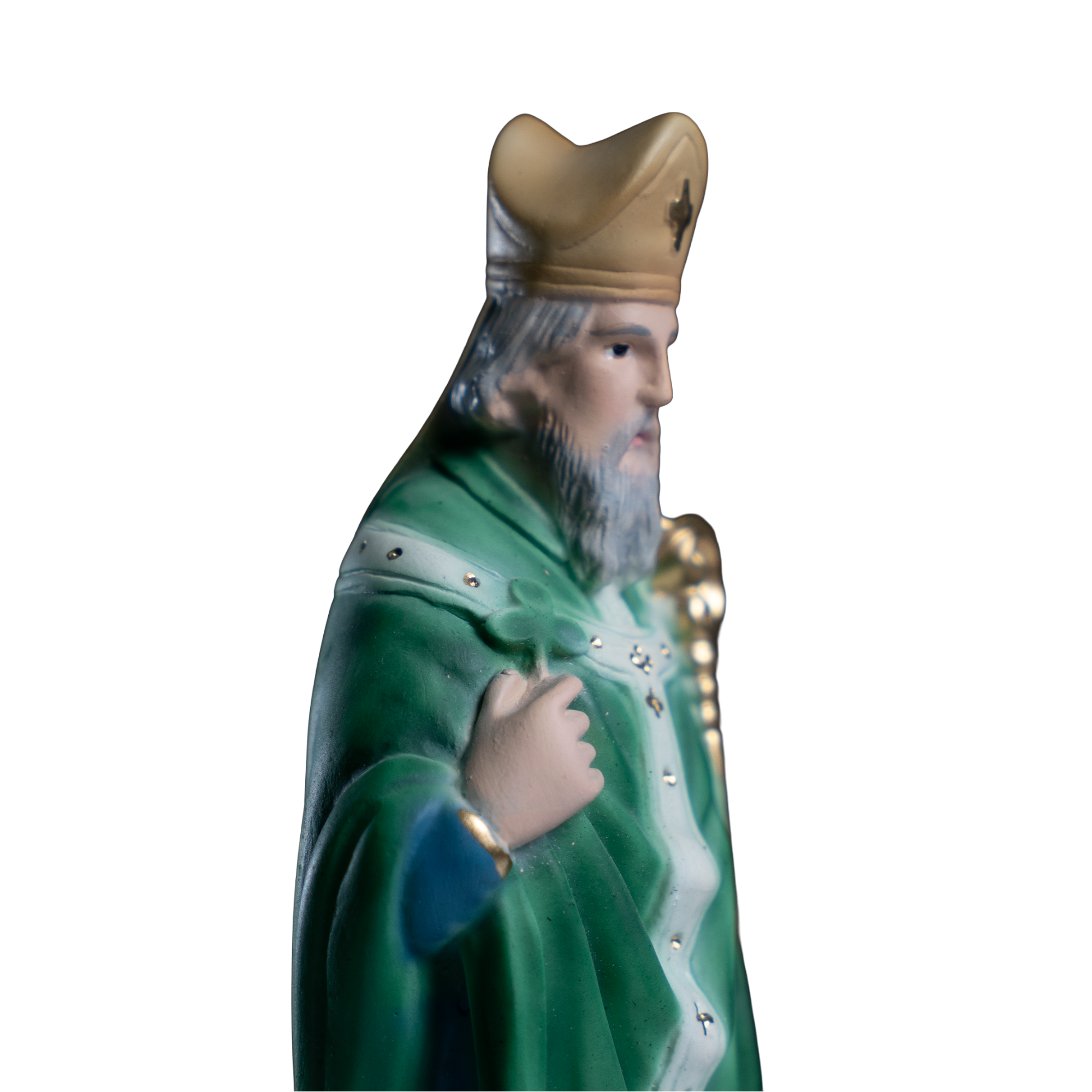 The Faith Gift Shop Saint Patrick statue - Hand Painted in Italy - Our Tuscany Collection -Estatua de San Patricio