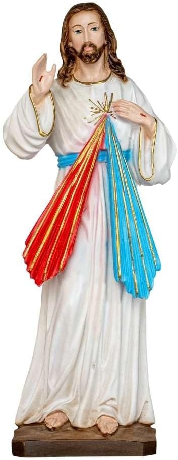 The Faith Gift Shop Divine Mercy statue- Hand Painted in Italy - Our Tuscany Collection- Imagen de la Divina Misericordia