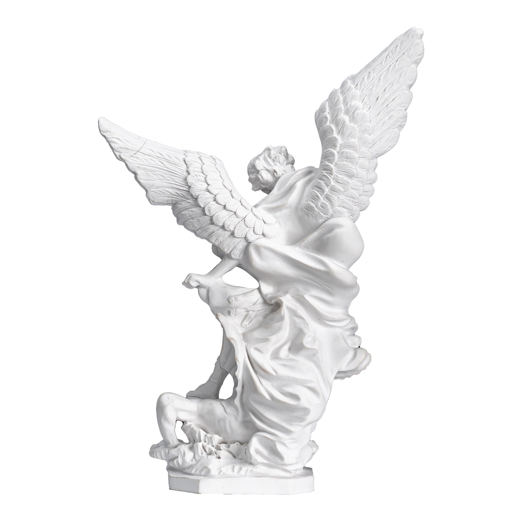 Saint Michael The Archangel White Statue / San Miguel en Blanco