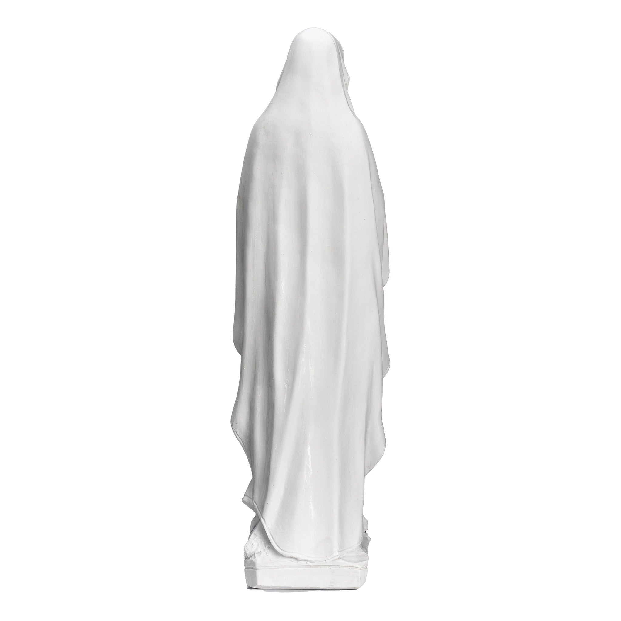 White Statue of Our Lady of Lourdes / Estatua Blanca Nuestra Senora de Lourdes