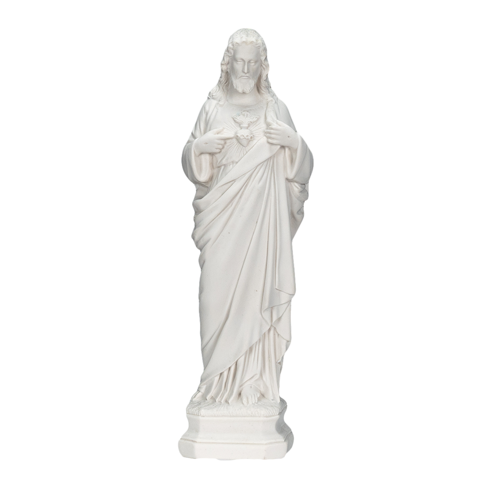 White Statues of The Sacred Heart of Jesus / Imagenes Blancas Sagrado Corazon de Jesus