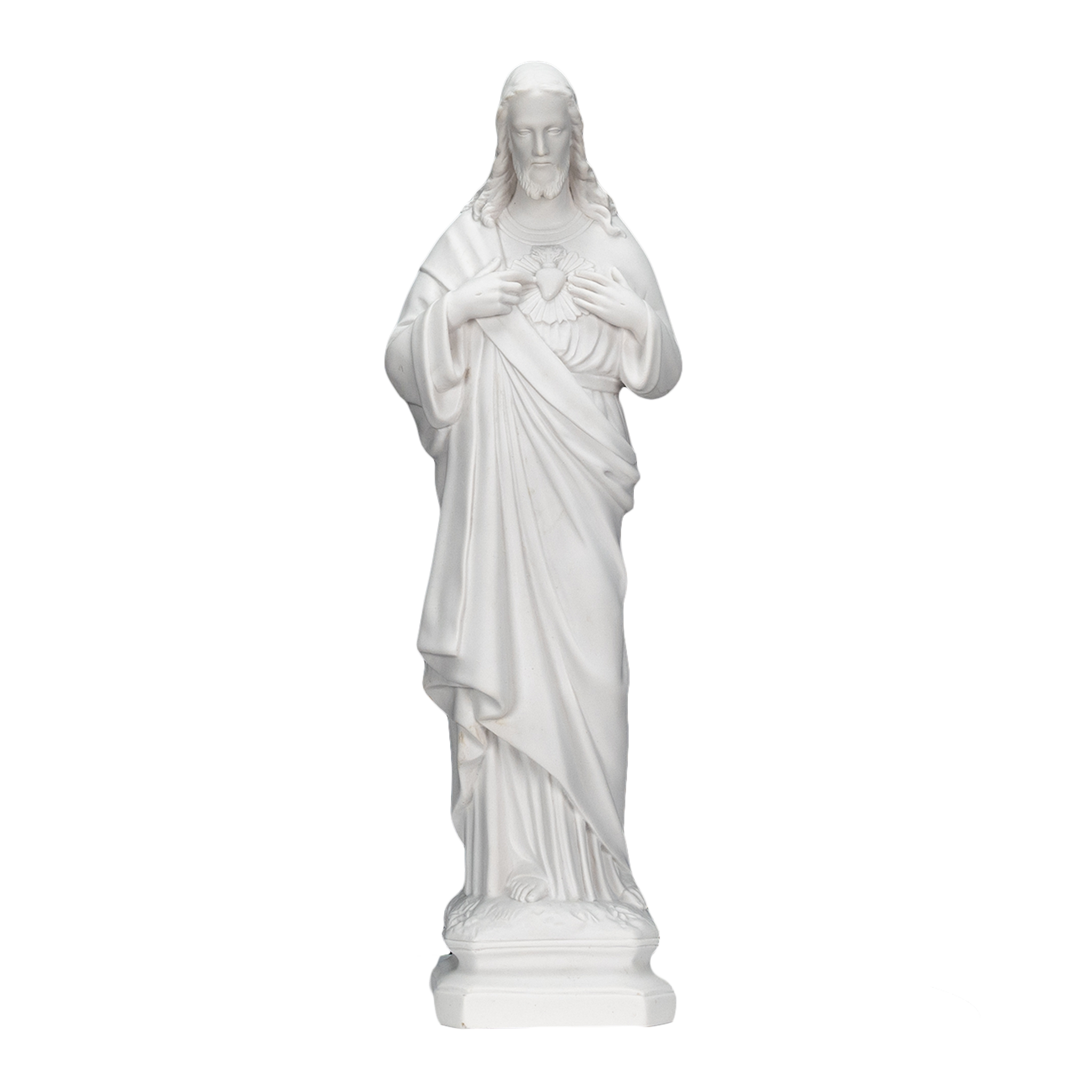 White Statues of The Sacred Heart of Jesus / Imagenes Blancas Sagrado Corazon de Jesus