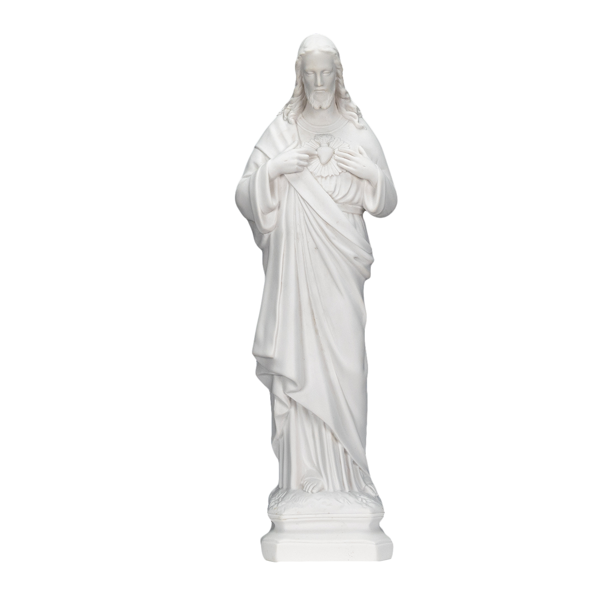 White Statues of The Sacred Heart of Jesus / Imagenes Blancas Sagrado Corazon de Jesus