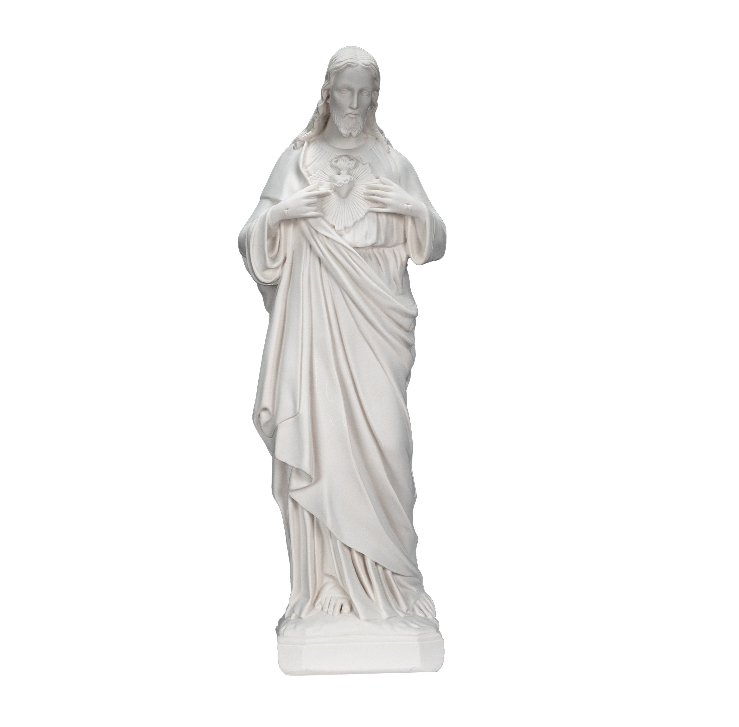White Statues of The Sacred Heart of Jesus / Imagenes Blancas Sagrado Corazon de Jesus