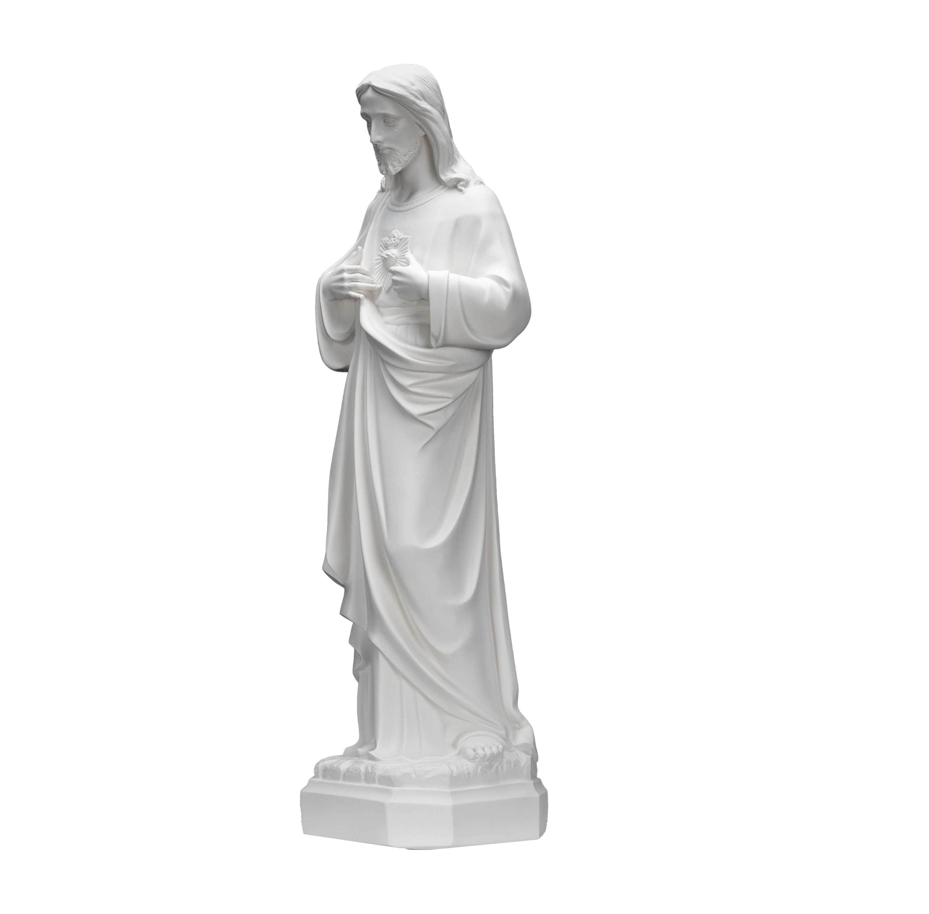 White Statues of The Sacred Heart of Jesus / Imagenes Blancas Sagrado Corazon de Jesus