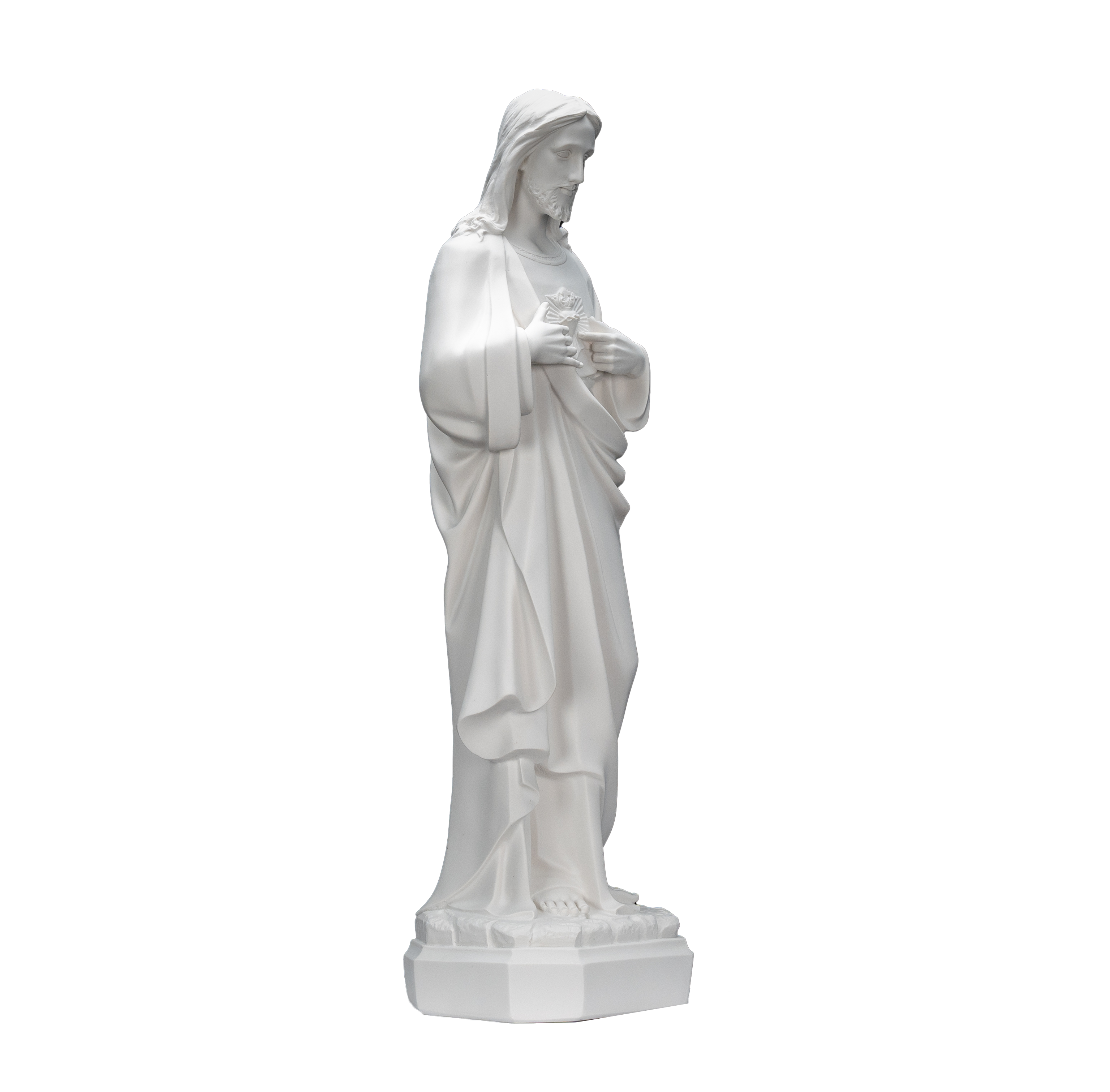 White Statues of The Sacred Heart of Jesus / Imagenes Blancas Sagrado Corazon de Jesus