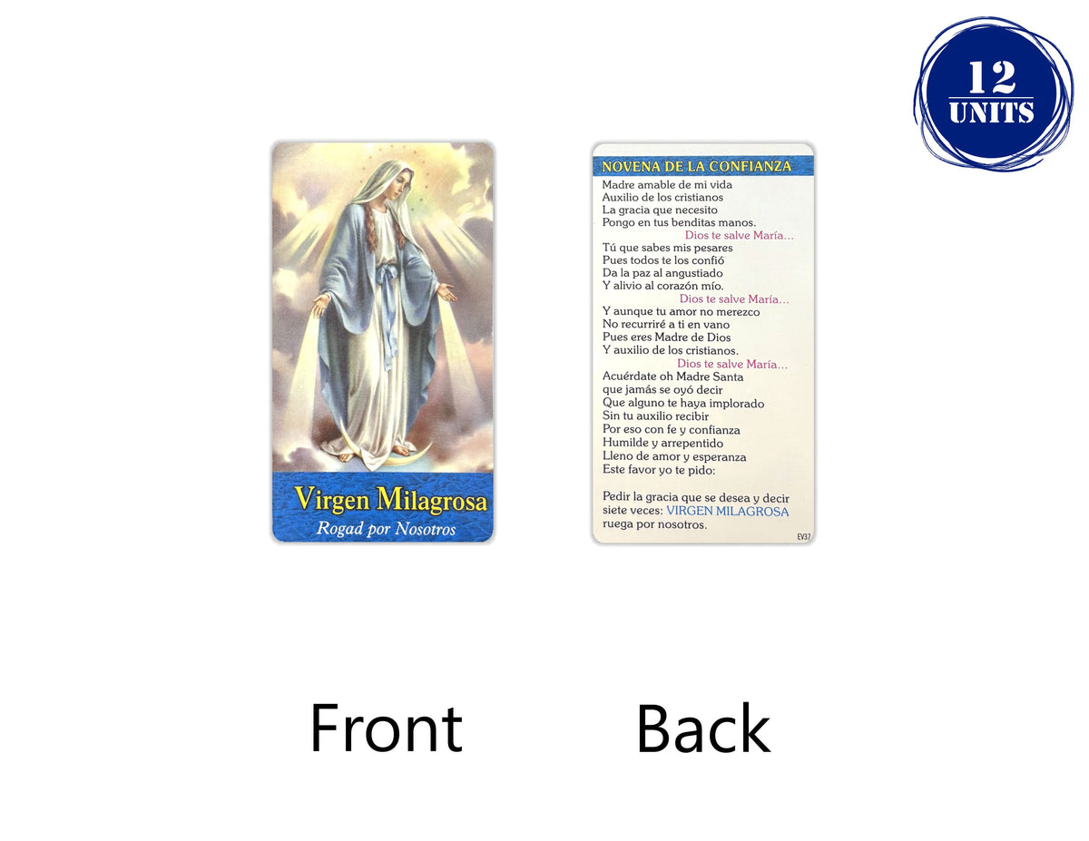 Estampas Católicas en Español – Prayer Holy Cards in Spanish, 3.5" x 2"
