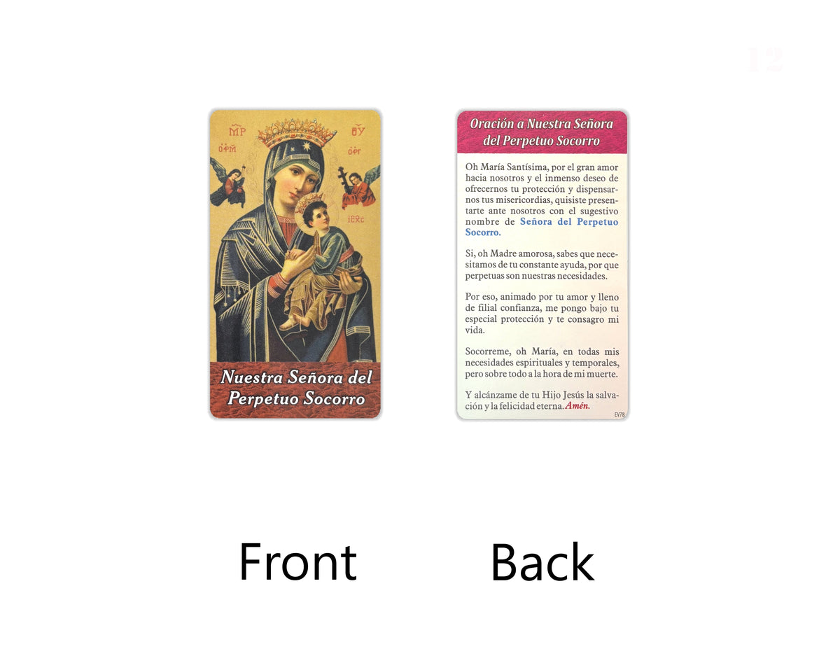 Estampas Católicas en Español – Prayer Holy Cards in Spanish, 3.5" x 2"