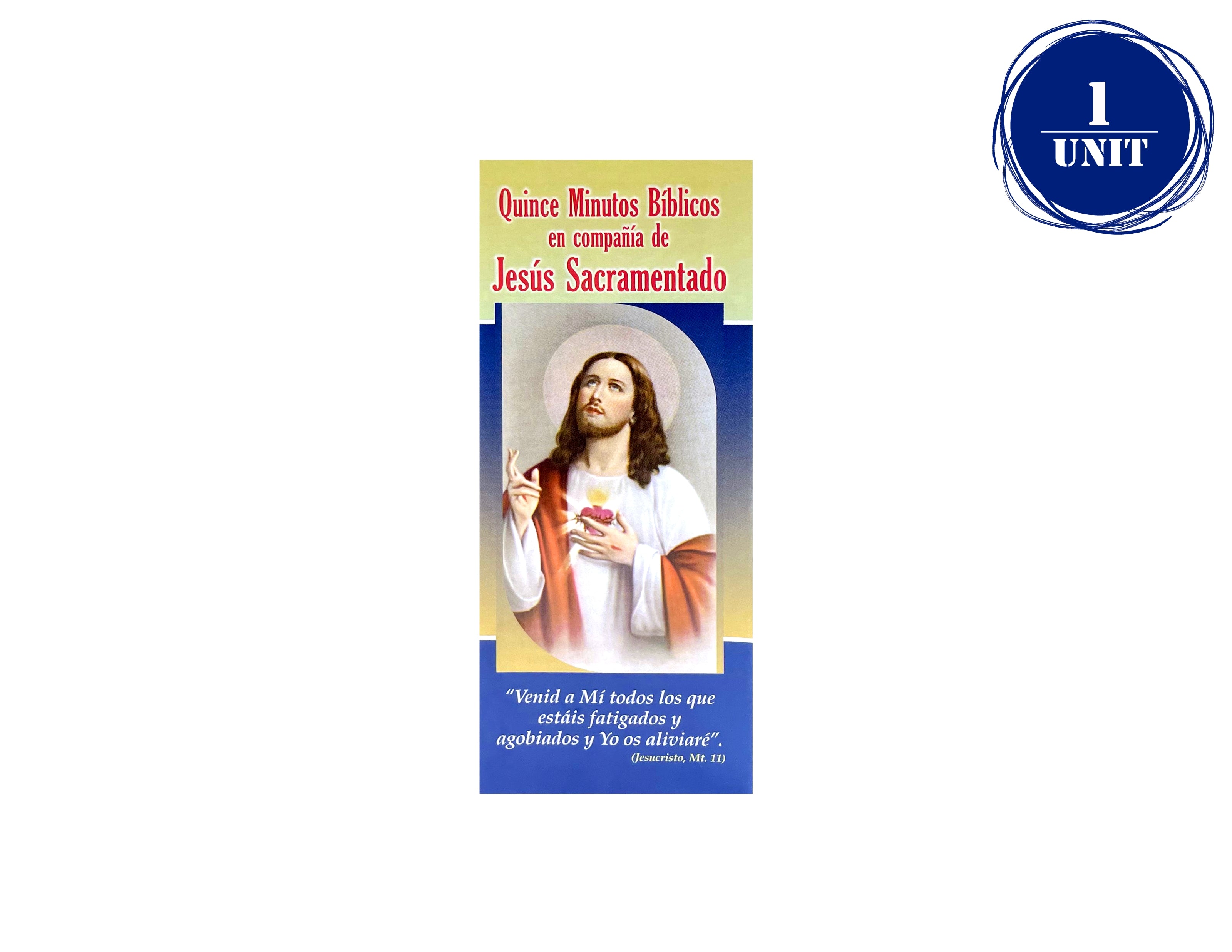 Plegable Quince Minutos Biblicos en compañía de Jesús Sacramentado
