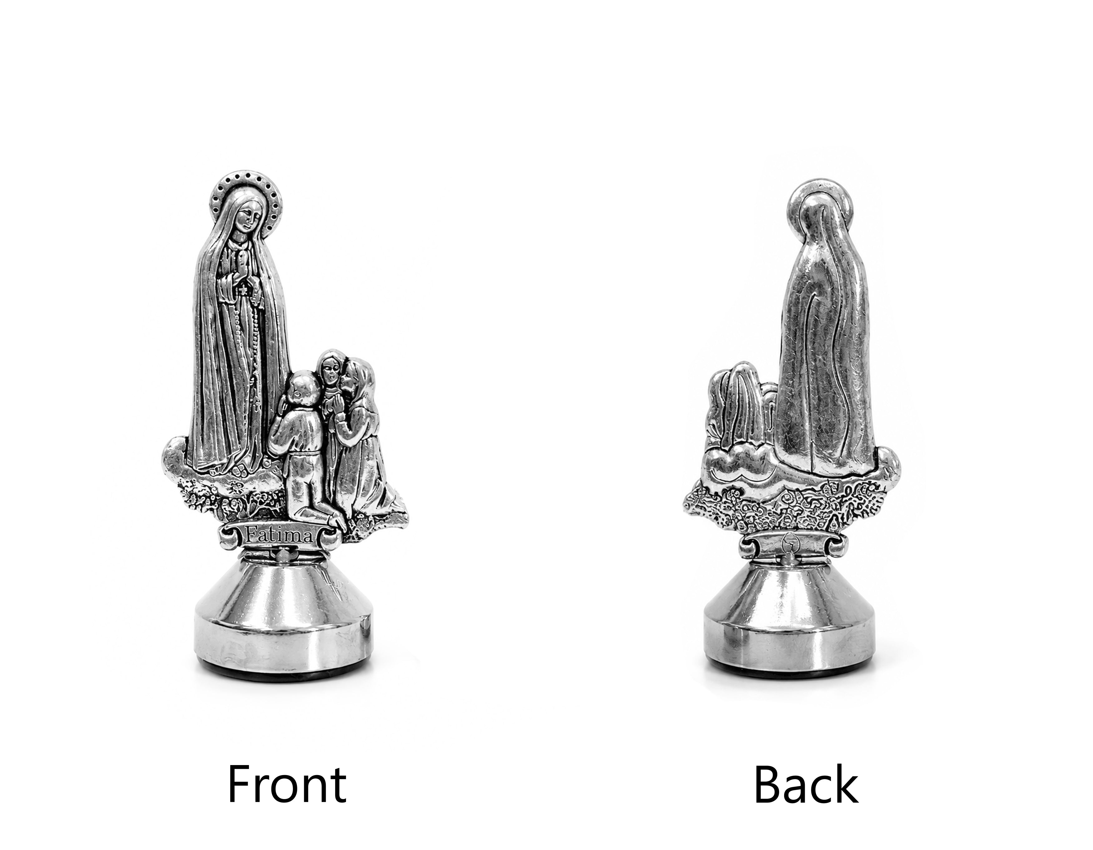 Silver metal mini catholic statues