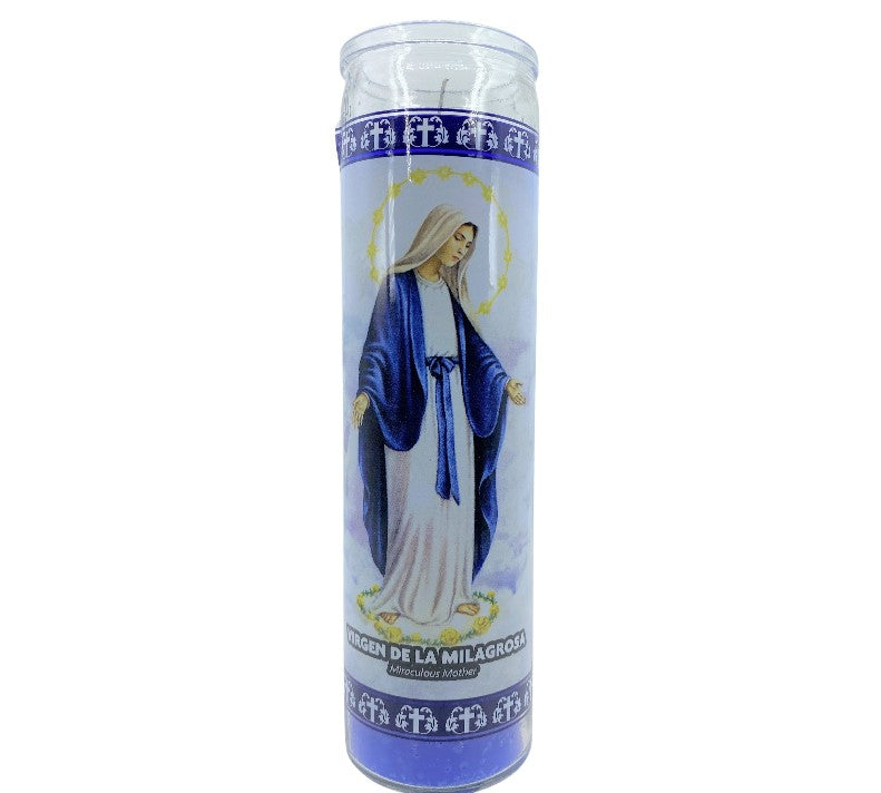 Candle of Miraculous Virgen Mary /   Vela de Virgen De La Milagrosa