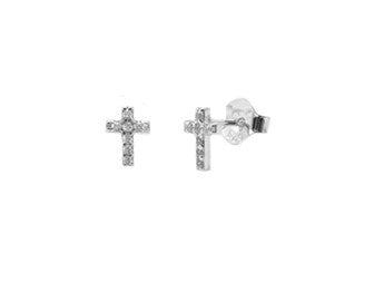 925 Sterling Silver Cross Earrings