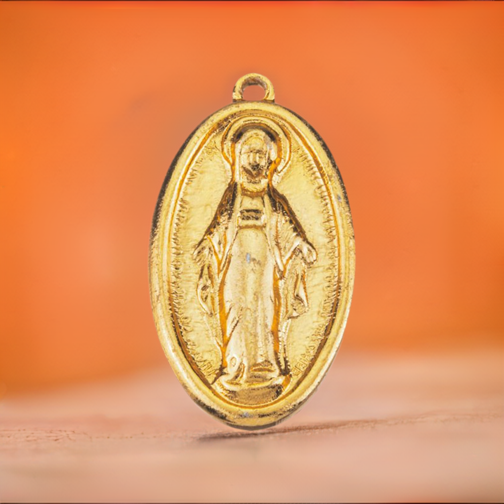 1" Gold Finish Miraculous Medal