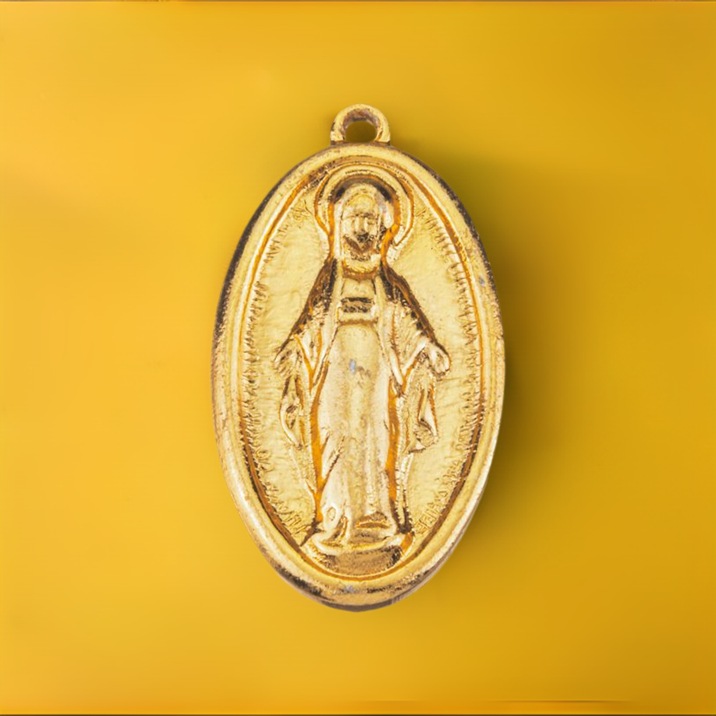 1" Gold Finish Miraculous Medal