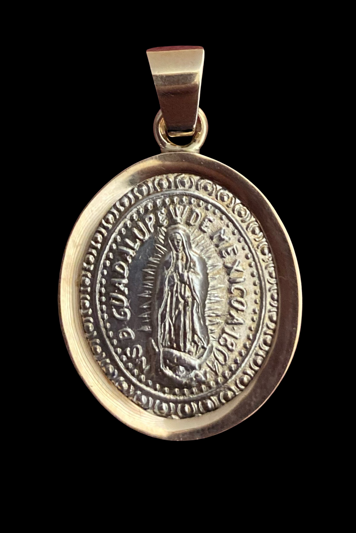 14kt Gold Virgen de Guadalupe Midium Medal