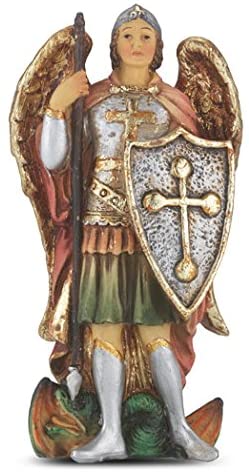 4" Statue with Prayer Card St. Michael