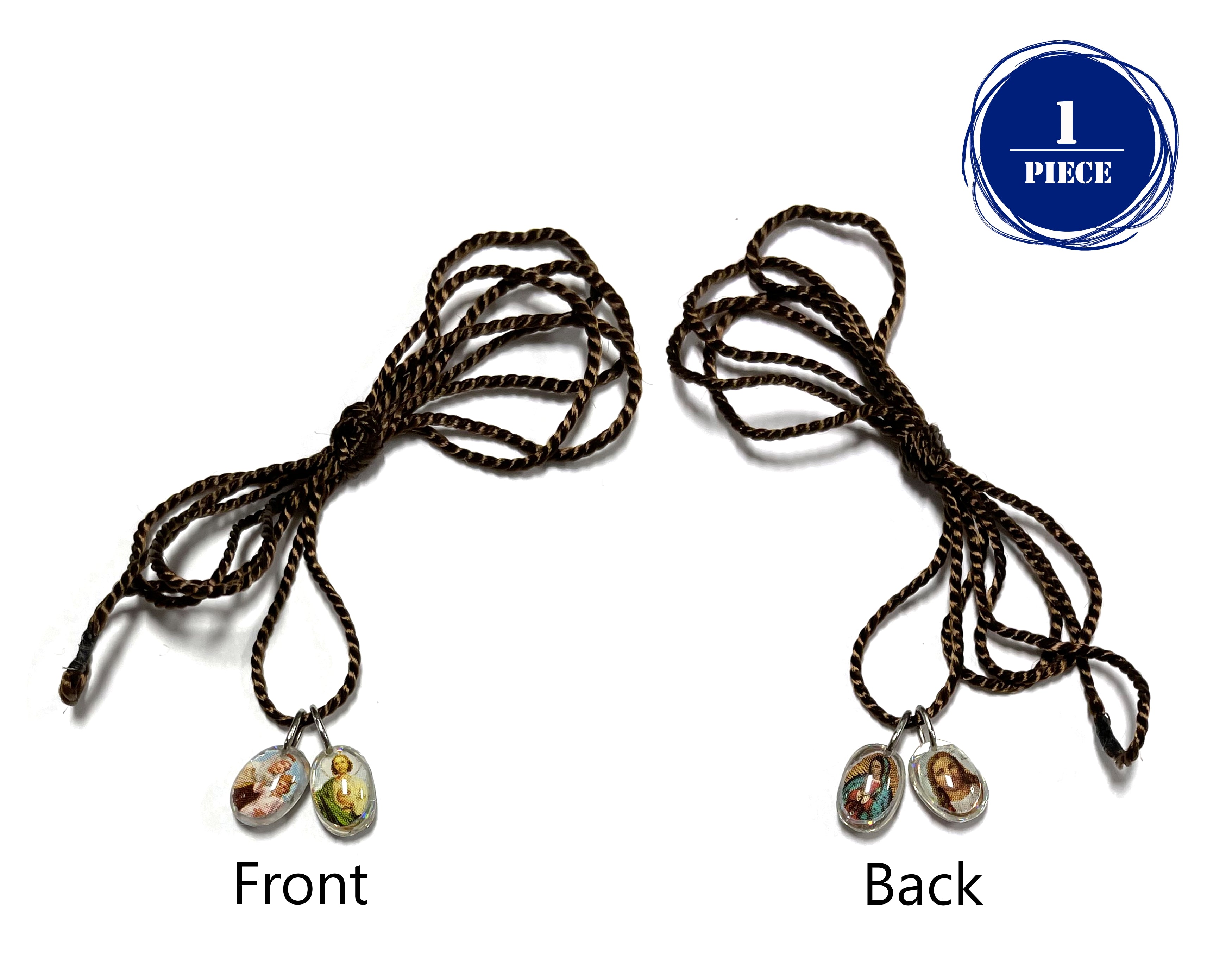 Scapular medals of saints in miniatures. Escapulario medallas de santos en miniaturas