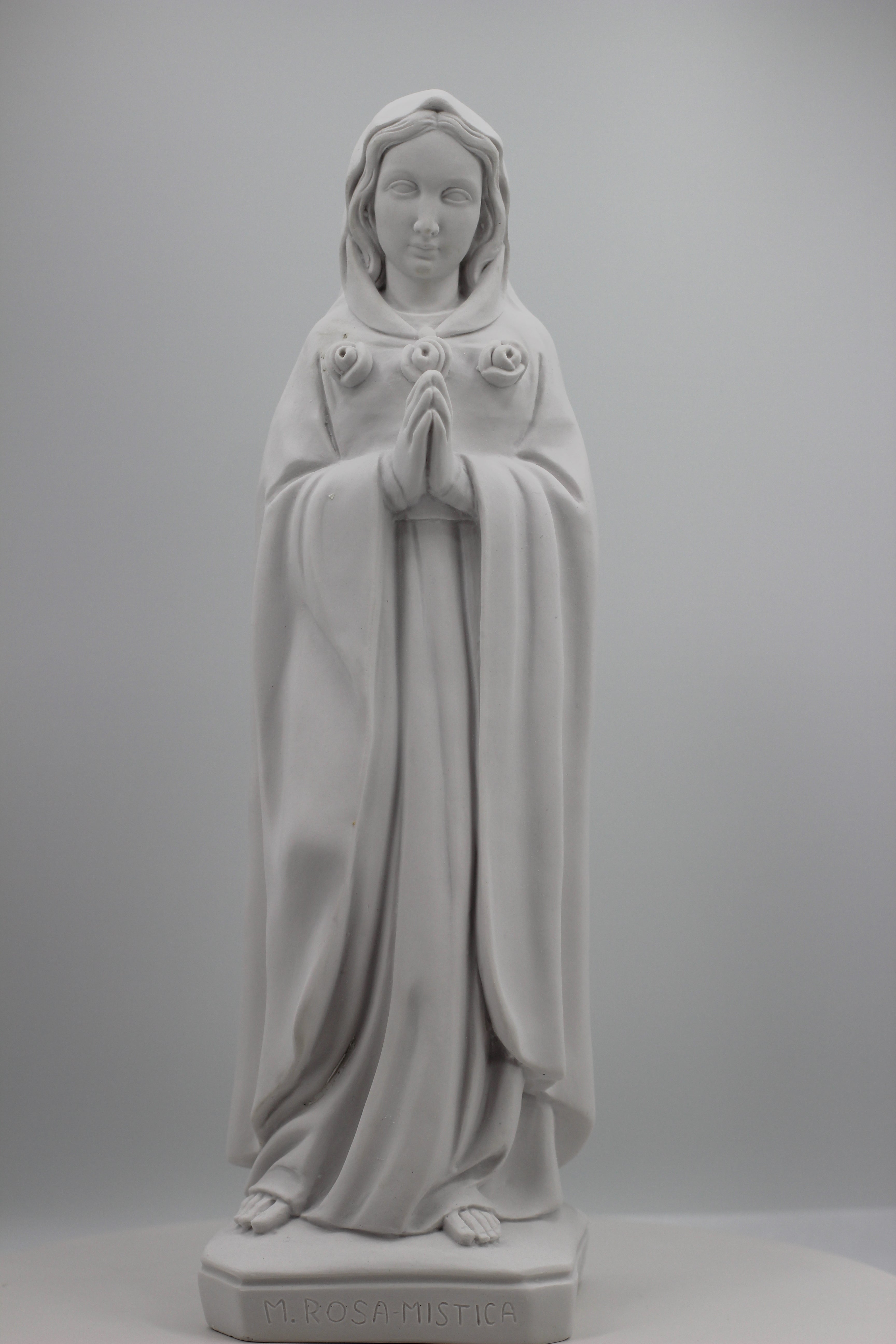 The Faith Gift Shop Mystic Rose Virgin Mary all White Statue- Made in Italy - Our Tuscany Collection - Maria Rosa Mistica Blanca
