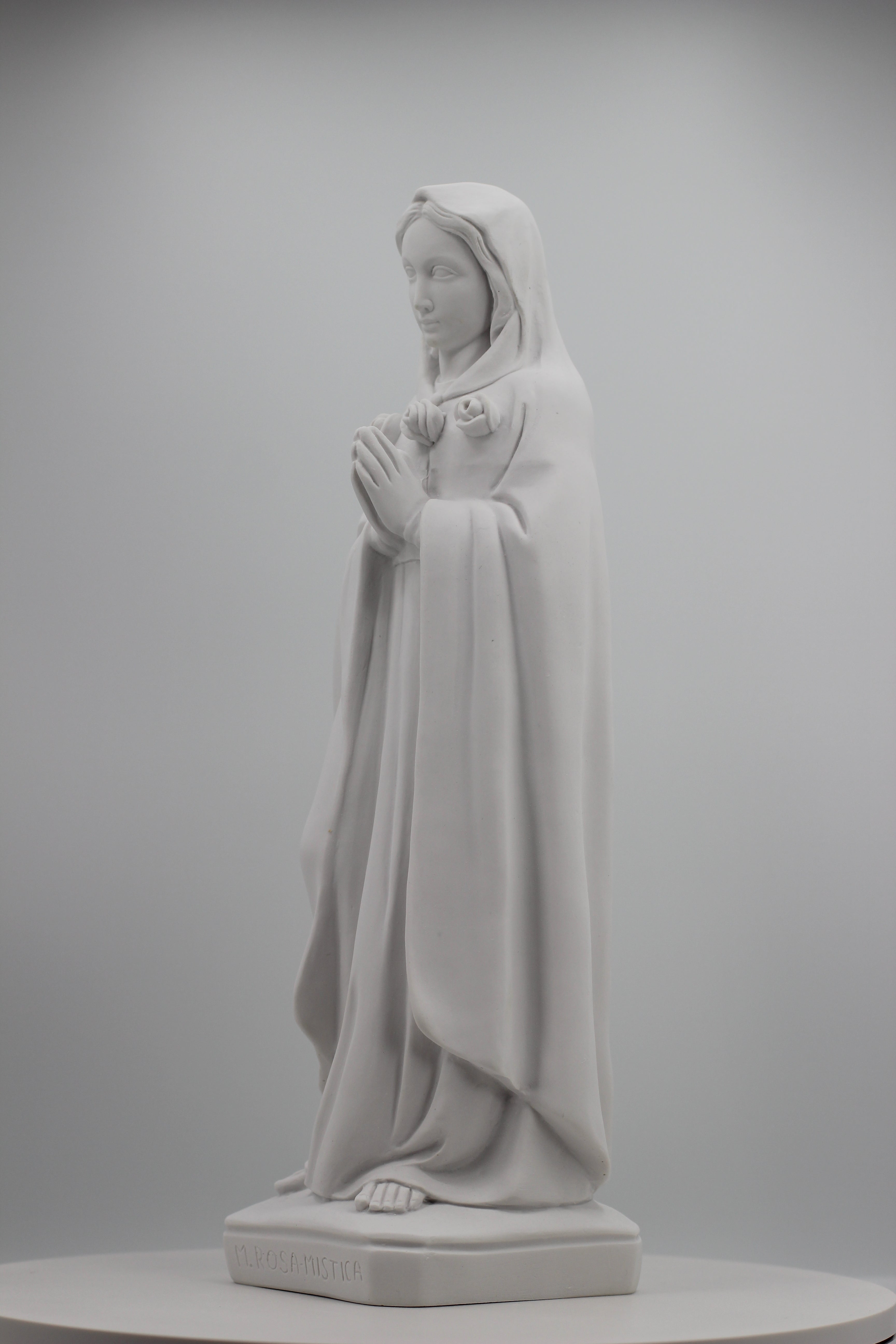 The Faith Gift Shop Mystic Rose Virgin Mary all White Statue- Made in Italy - Our Tuscany Collection - Maria Rosa Mistica Blanca