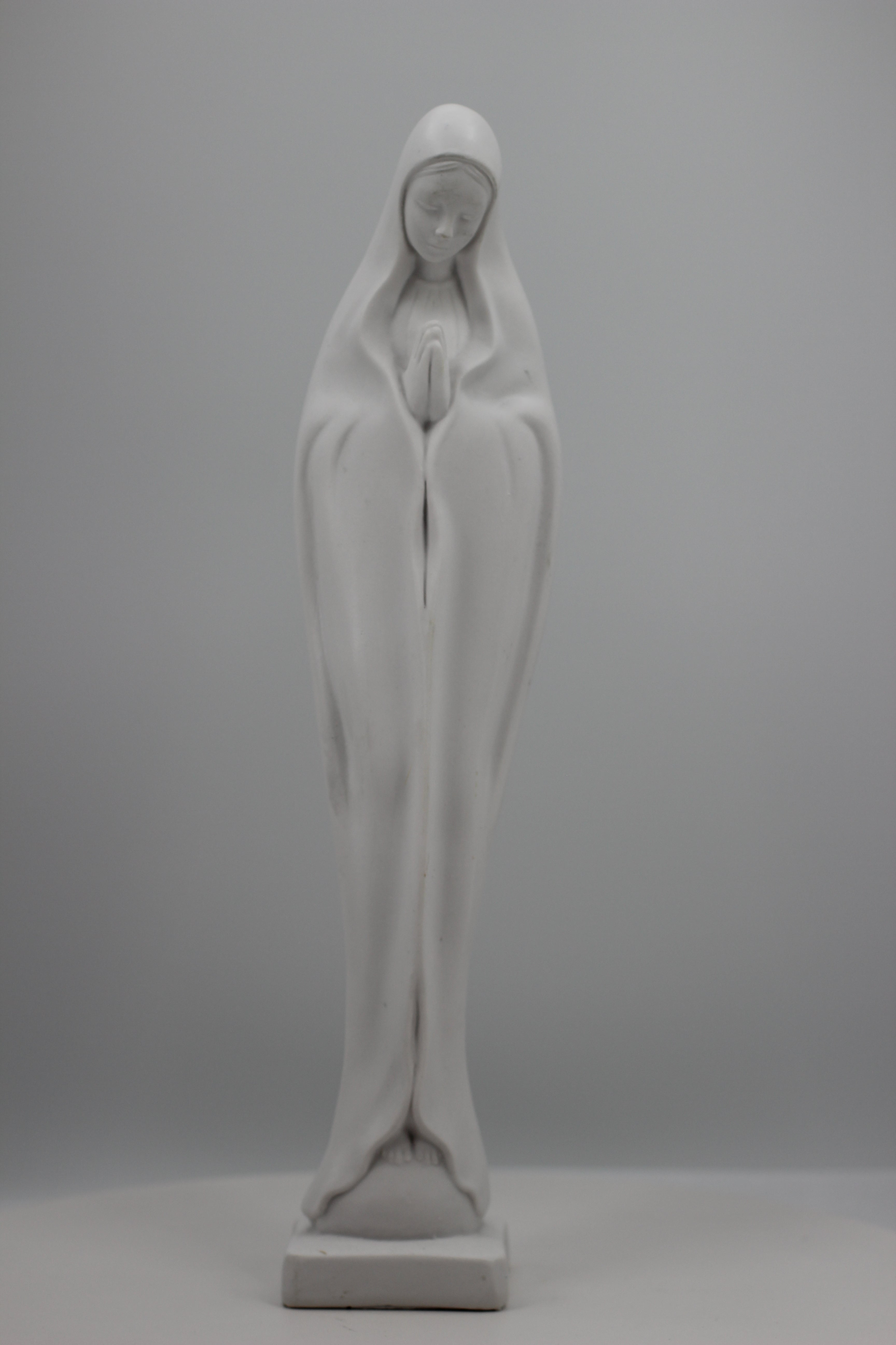 La Madonna in Prayer all White Statue by The Faith Gift Shop