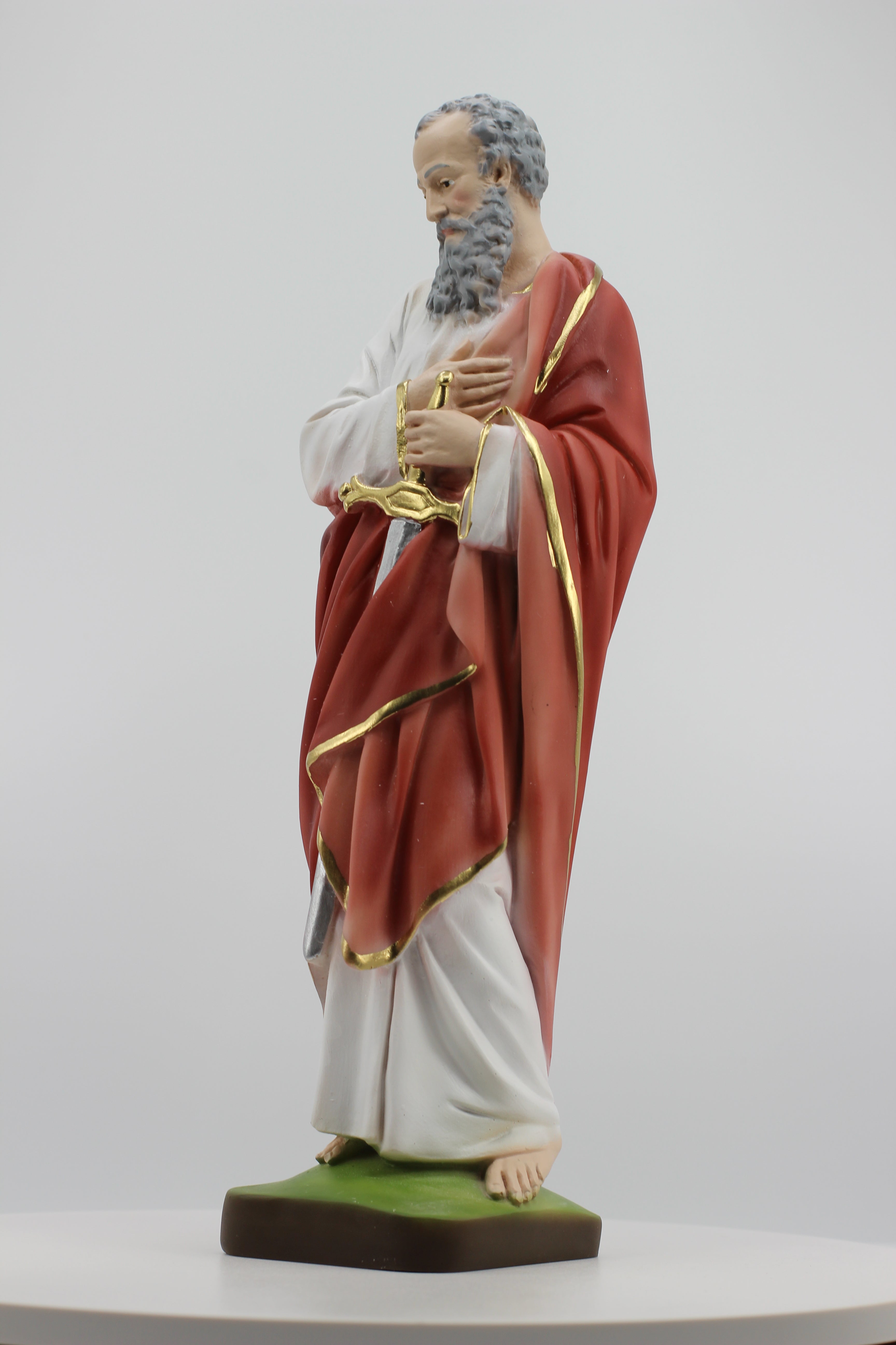 The Faith Gift  Shop Saint Paul  statue - Hand Painted in Italy - Our Tuscany Collection -Estatua de San Pablo